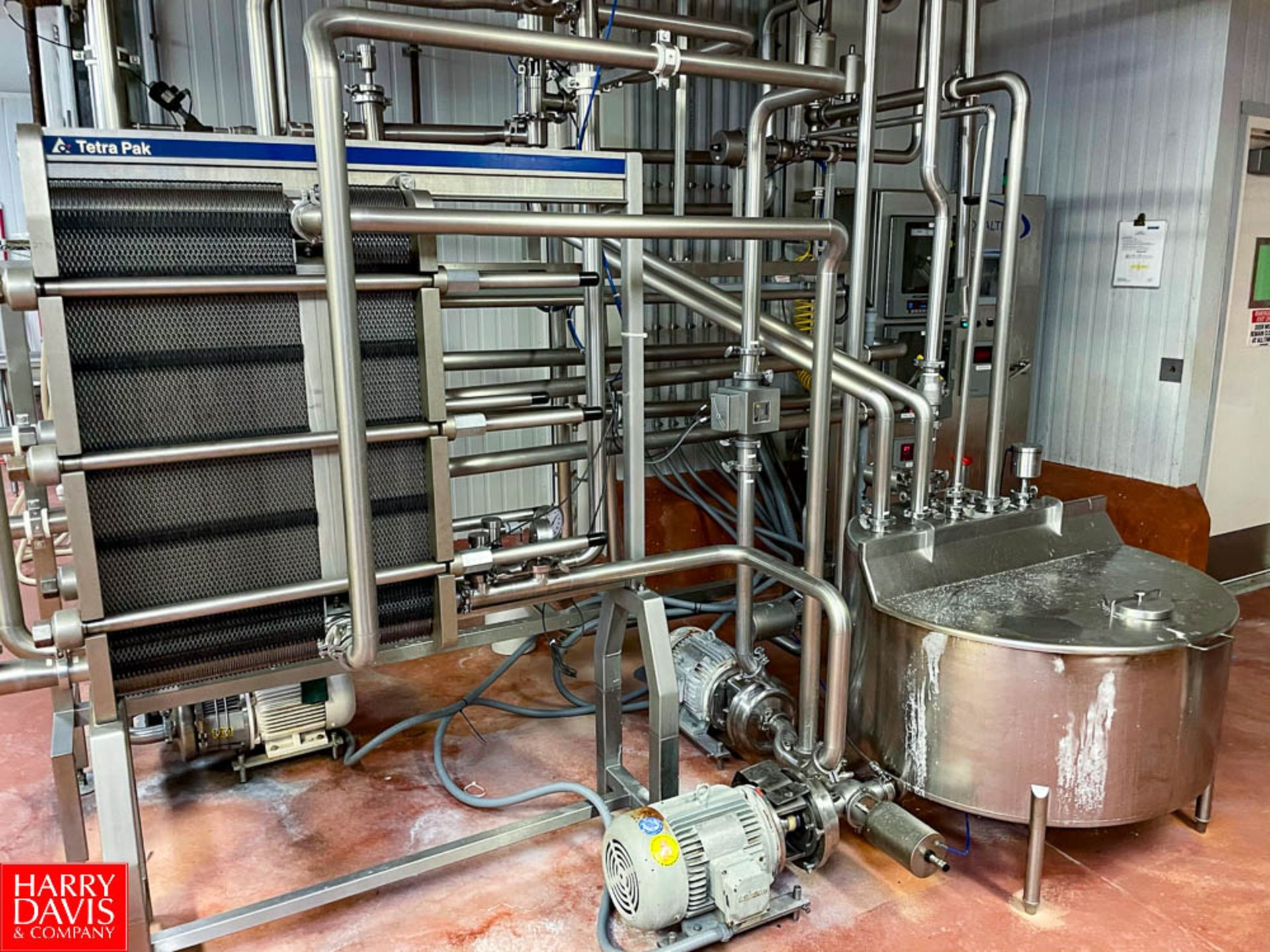 2008 Tetra Pak 36 GPM Pasteurizer Including Tetra Pak 2-Zone S/S Frame Plate Heat Exchanger