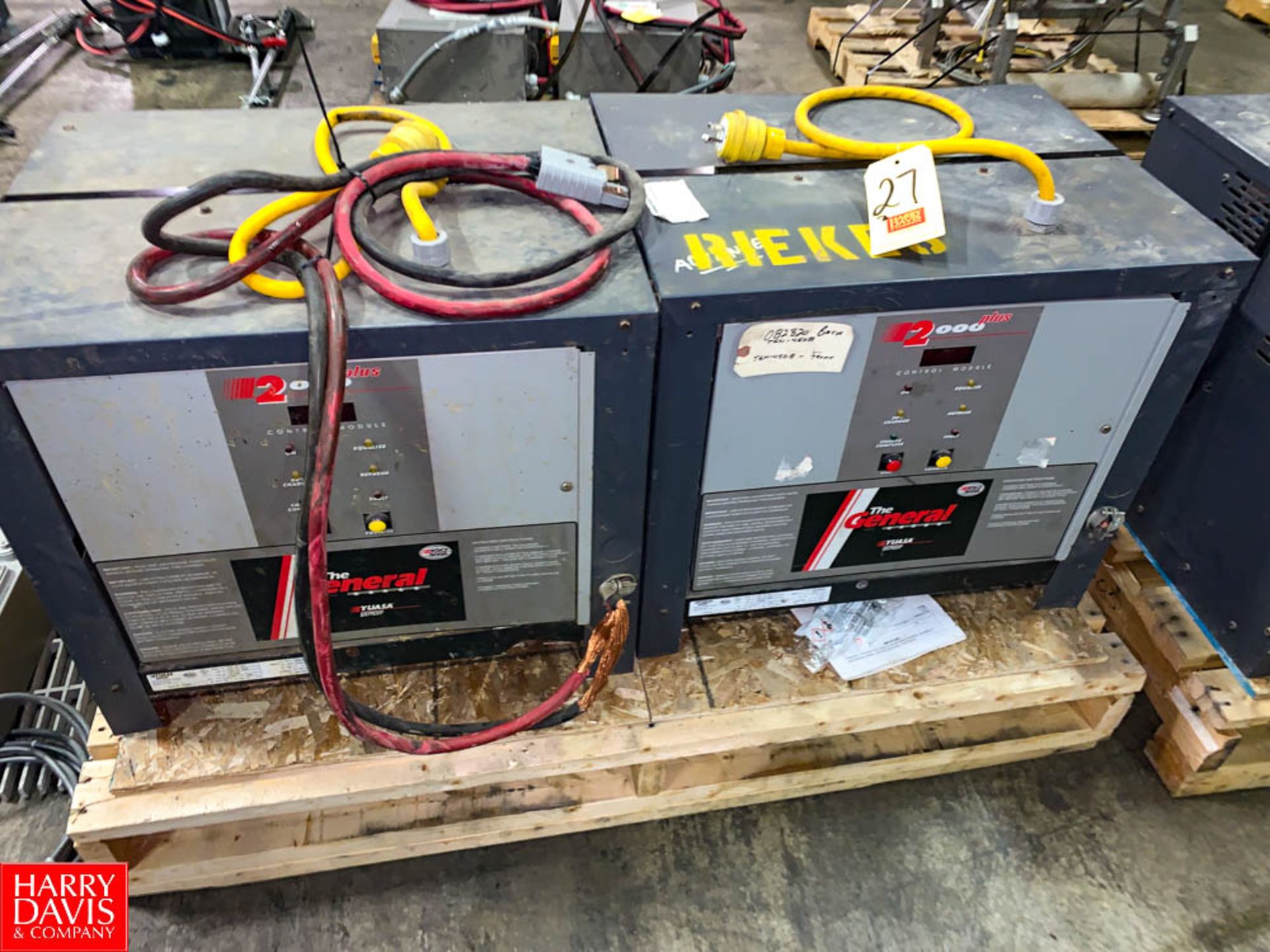 General 2,000 Plus 36 Volt Battery Chargers Rigging Fee: $100 Location: Irwin, PA