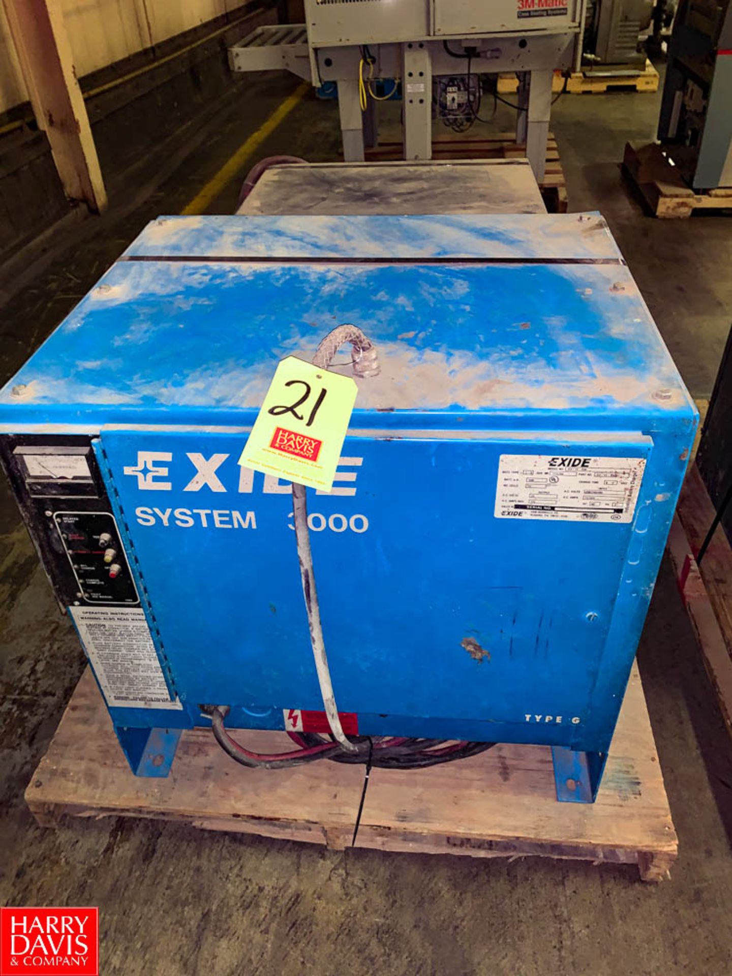 Exide System 3000 24 Volt Battery Charger Rigging Fee: $75 Location: Irwin, PA