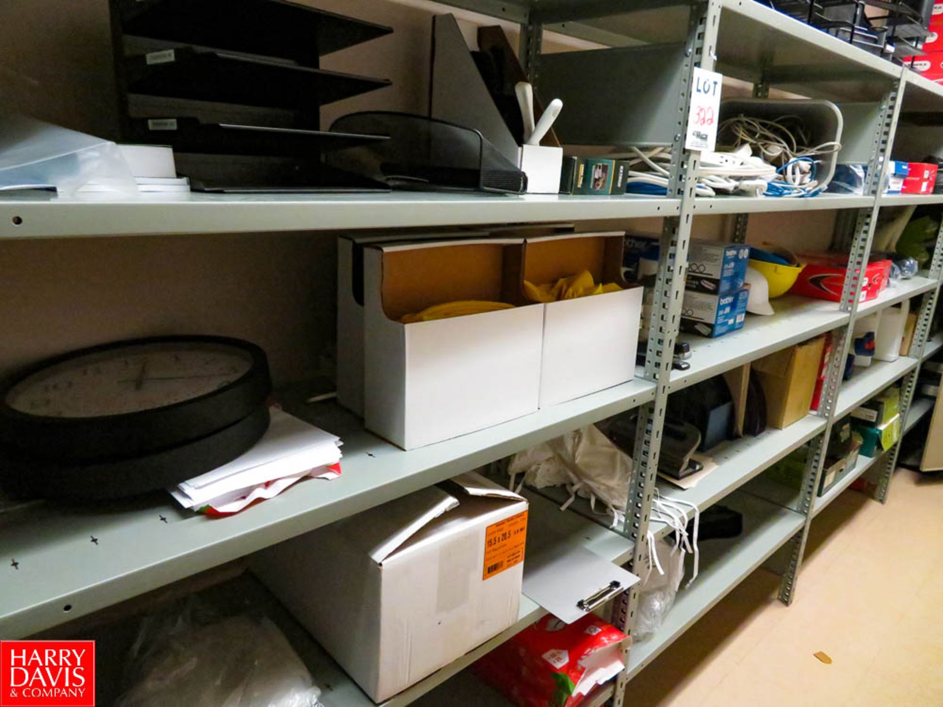 Office Supplies, Boots, Heater Fans, Shelving 75"h x 18"d x 47"L Rigging Fee: $140 - Image 2 of 4