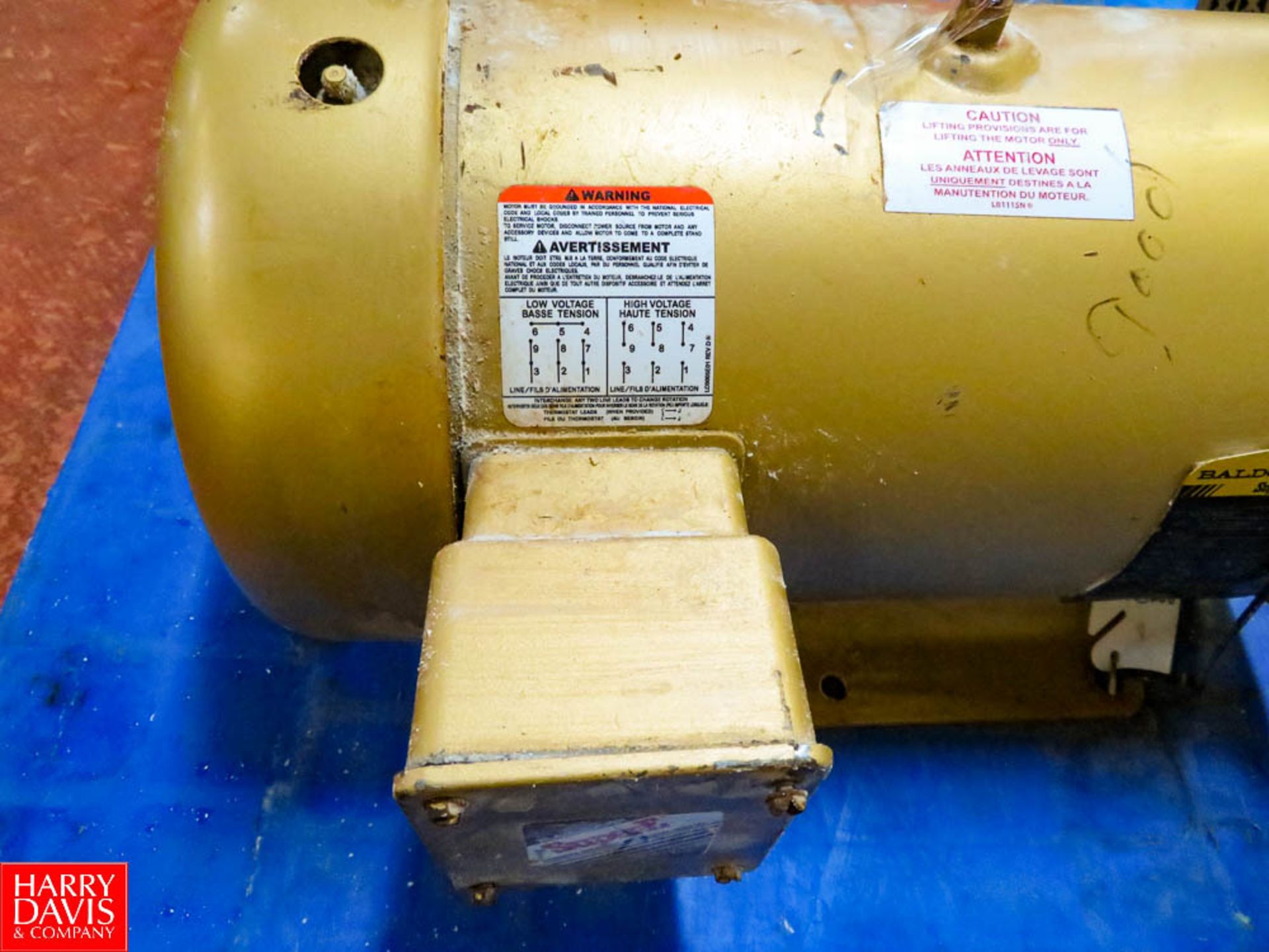 Baldor 3 HP, 5 HP, 1,750 RPM Motors Rigging Fee: $35 - Image 3 of 3