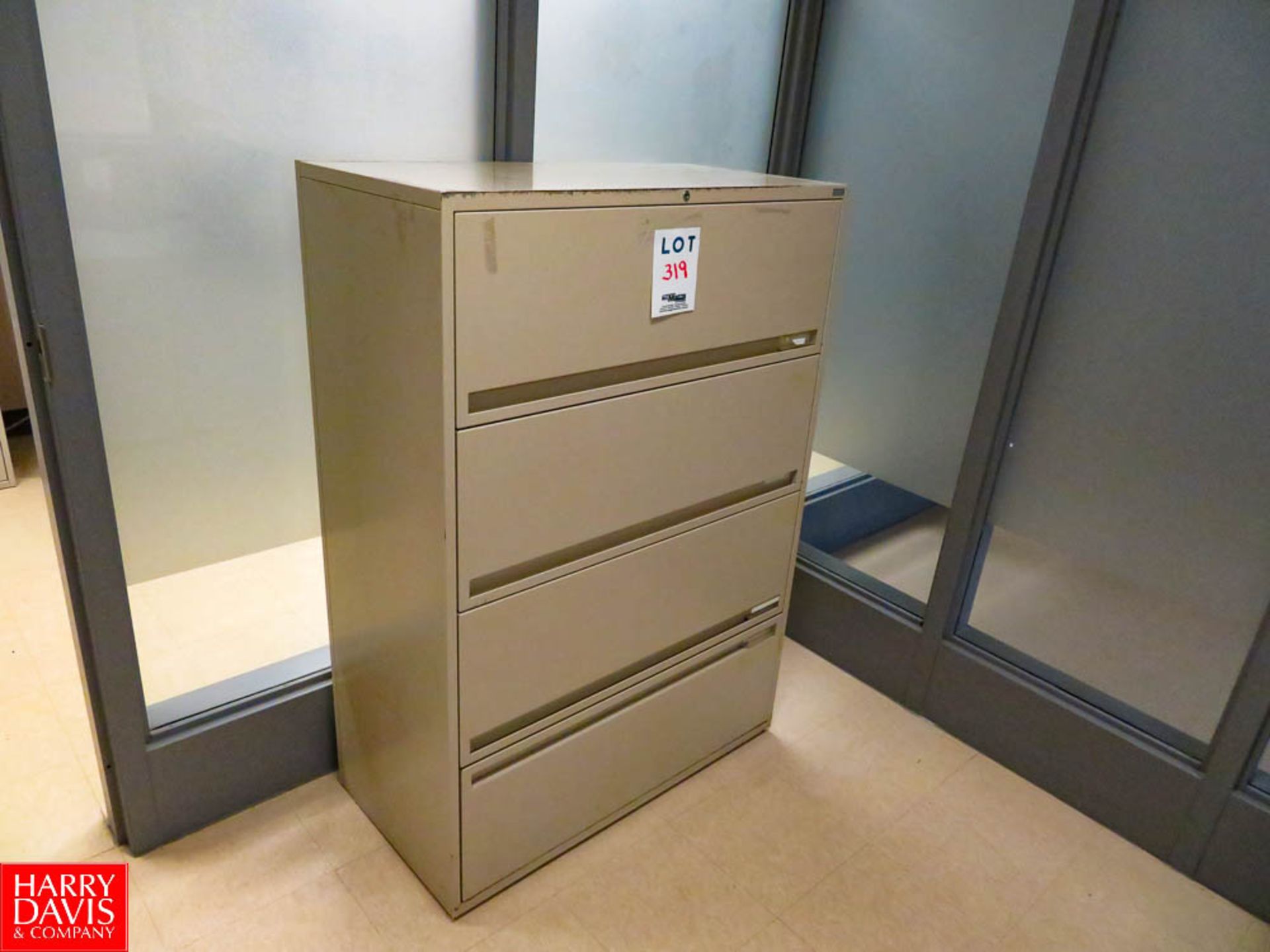 Office Desk, Chair, (2) Filing Cabinets, Cork Board Rigging Fee: $140 - Image 2 of 2