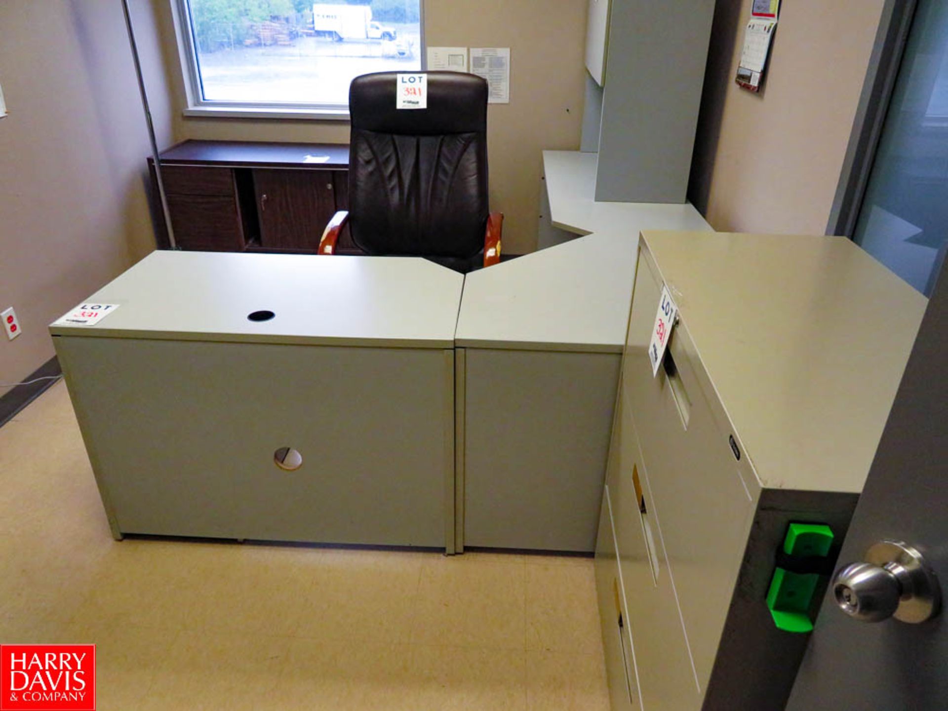 Assorted Filing Cabinets, Office Desks, Coat Hanger, Office Chairs Rigging Fee: $140