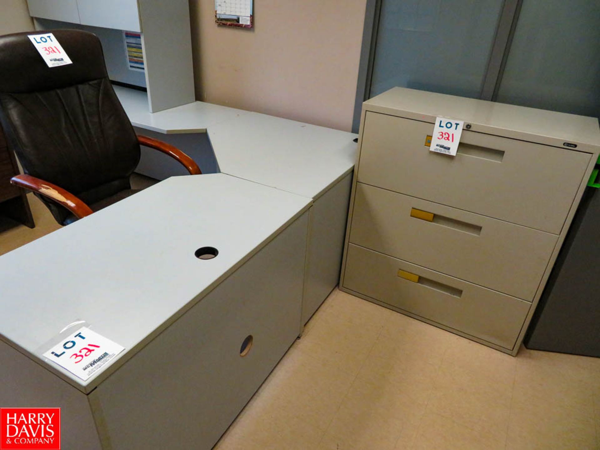 Assorted Filing Cabinets, Office Desks, Coat Hanger, Office Chairs Rigging Fee: $140 - Image 2 of 2