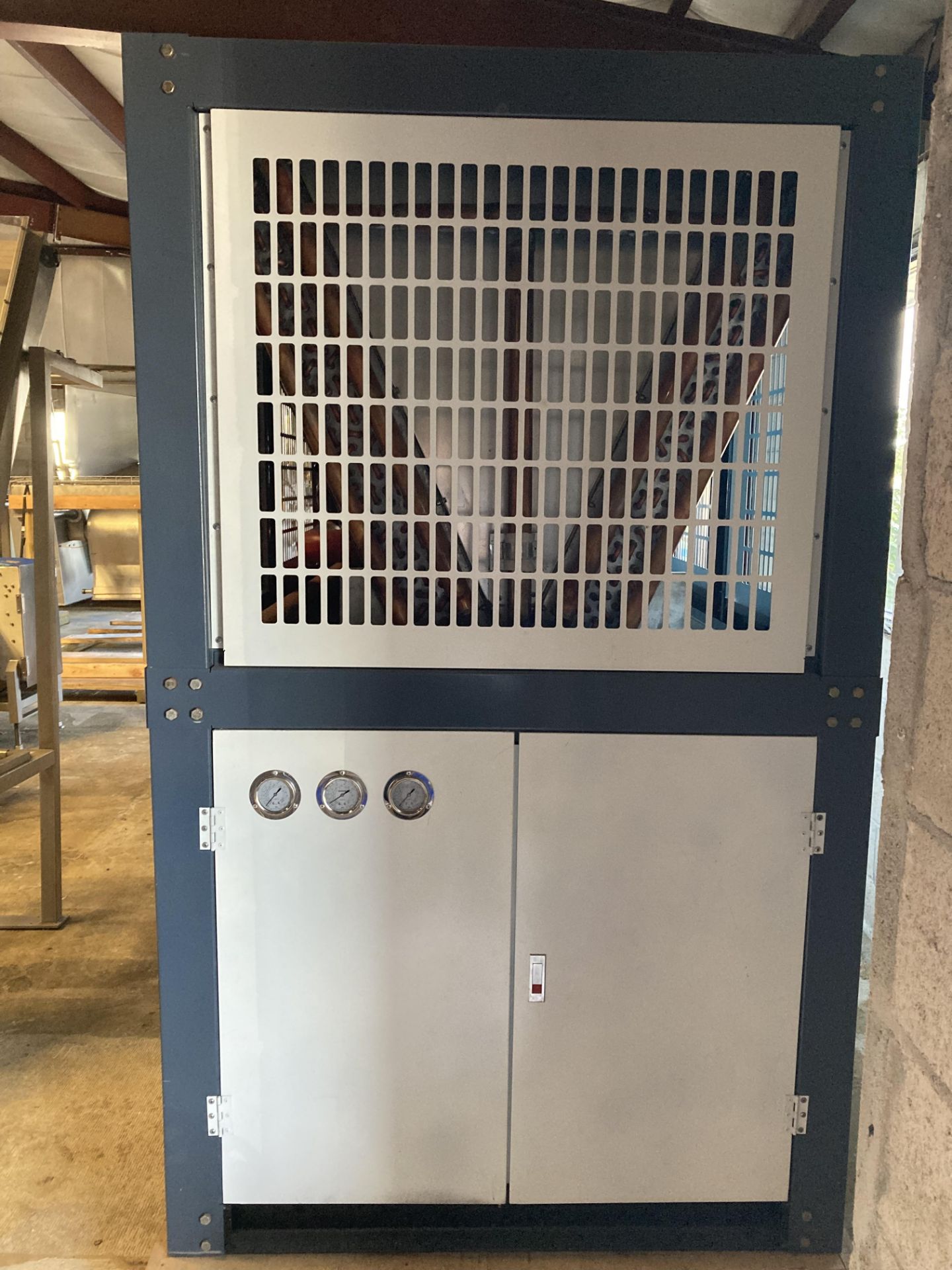 NEW NEVER INSTALLED Blast Freezer Condensing Unit with Bitzer Scroll 4-Stage 125 HP Freon Compressor