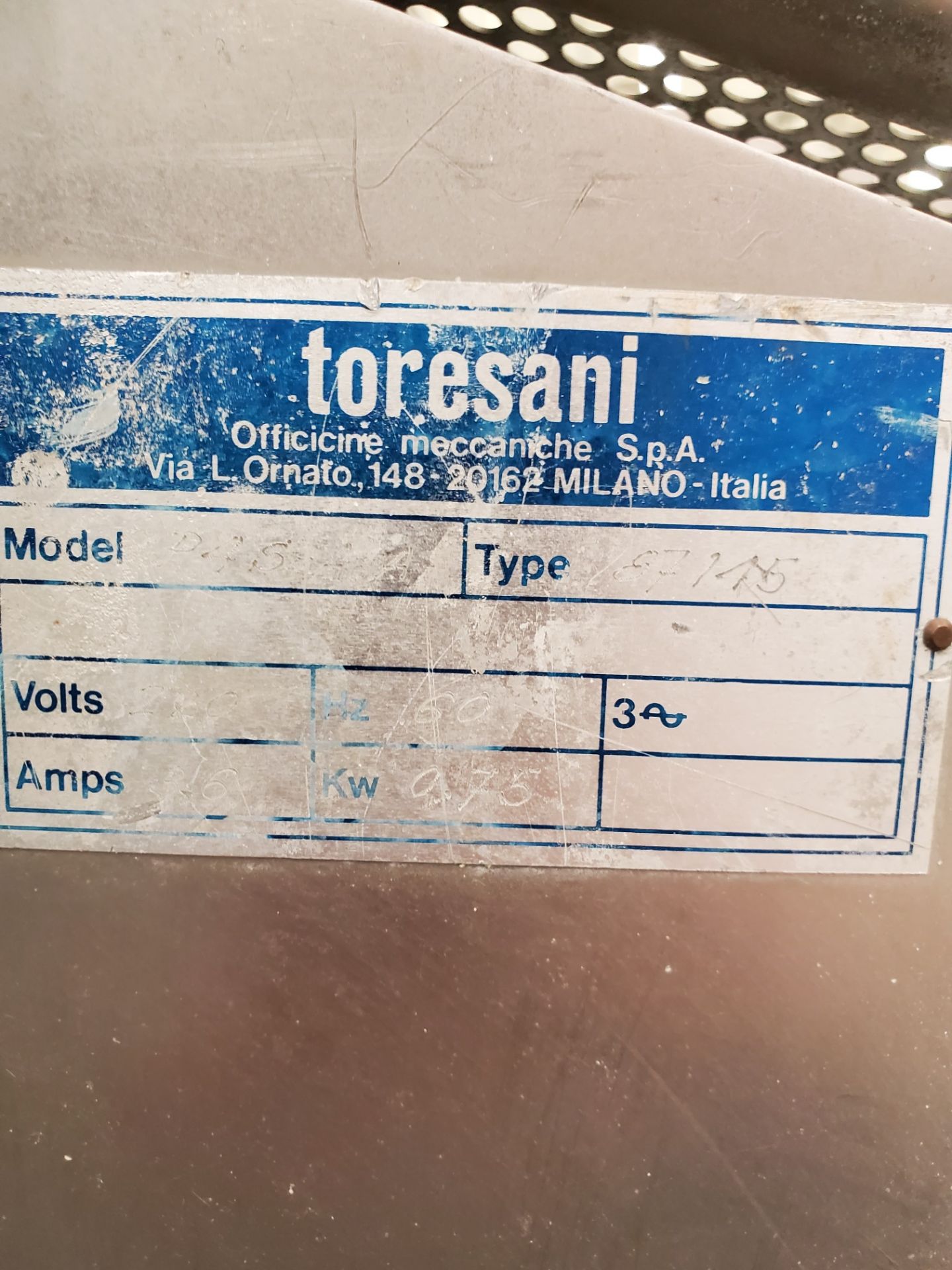 Toresani S/S Gnocchi Machine, Located In Cleveland. Rigging Fee: $750 - Image 3 of 3