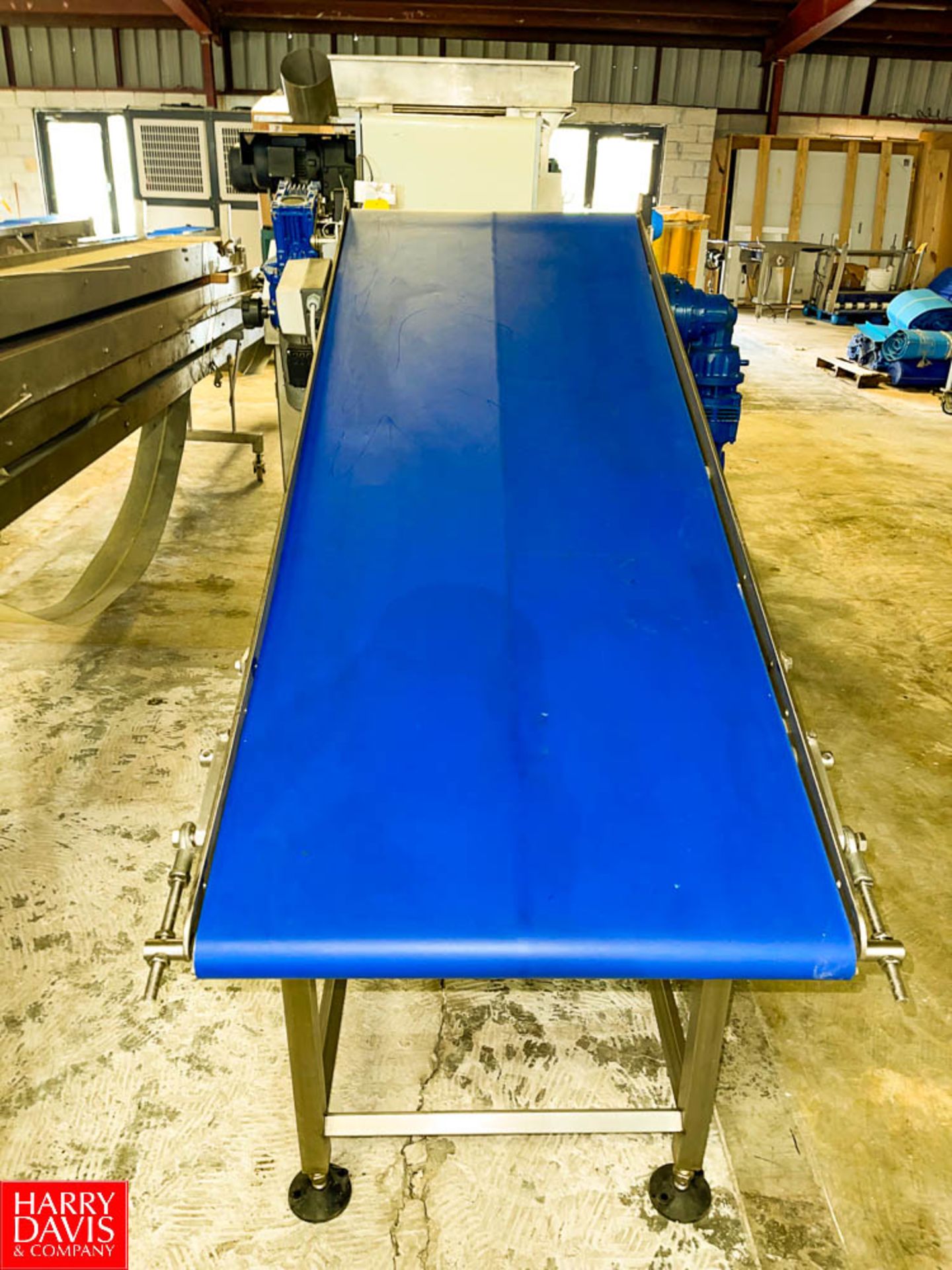 Inclined Power Belt Conveyor 65" X 24" , With Drive. Rigging Fee: $250