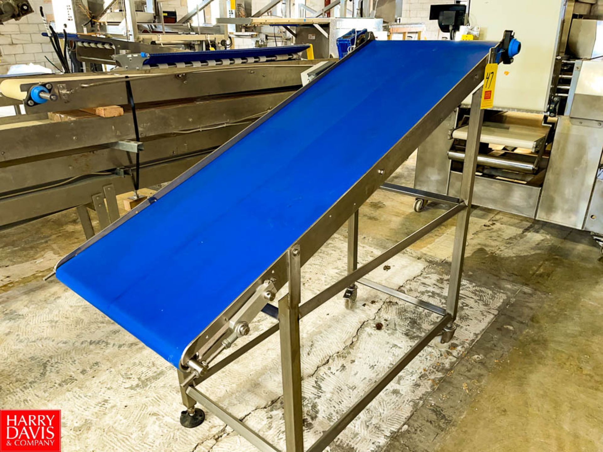 Inclined Power Belt Conveyor 65" X 24" , With Drive. Rigging Fee: $250 - Image 2 of 2