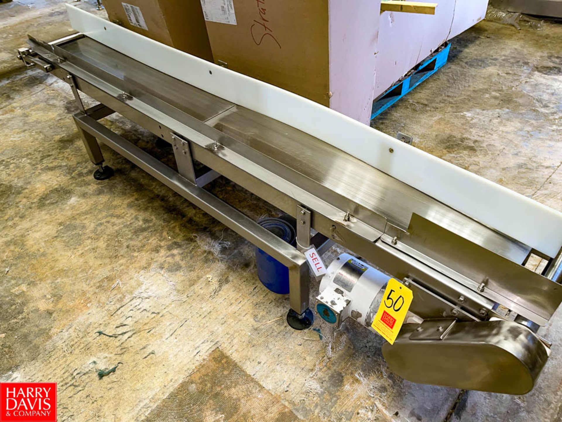 S/S Frame Conveyor, With Drive 92" X 12". Rigging Fee: $150