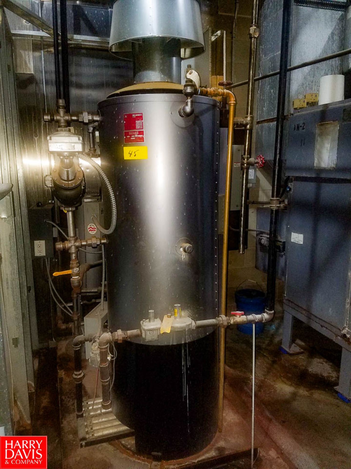 2011 Lattner Vertical Natural Gas Steam Boiler Type HE, S/N: 94260, 9.5 HP, 398,000 BTU, 150 PSI