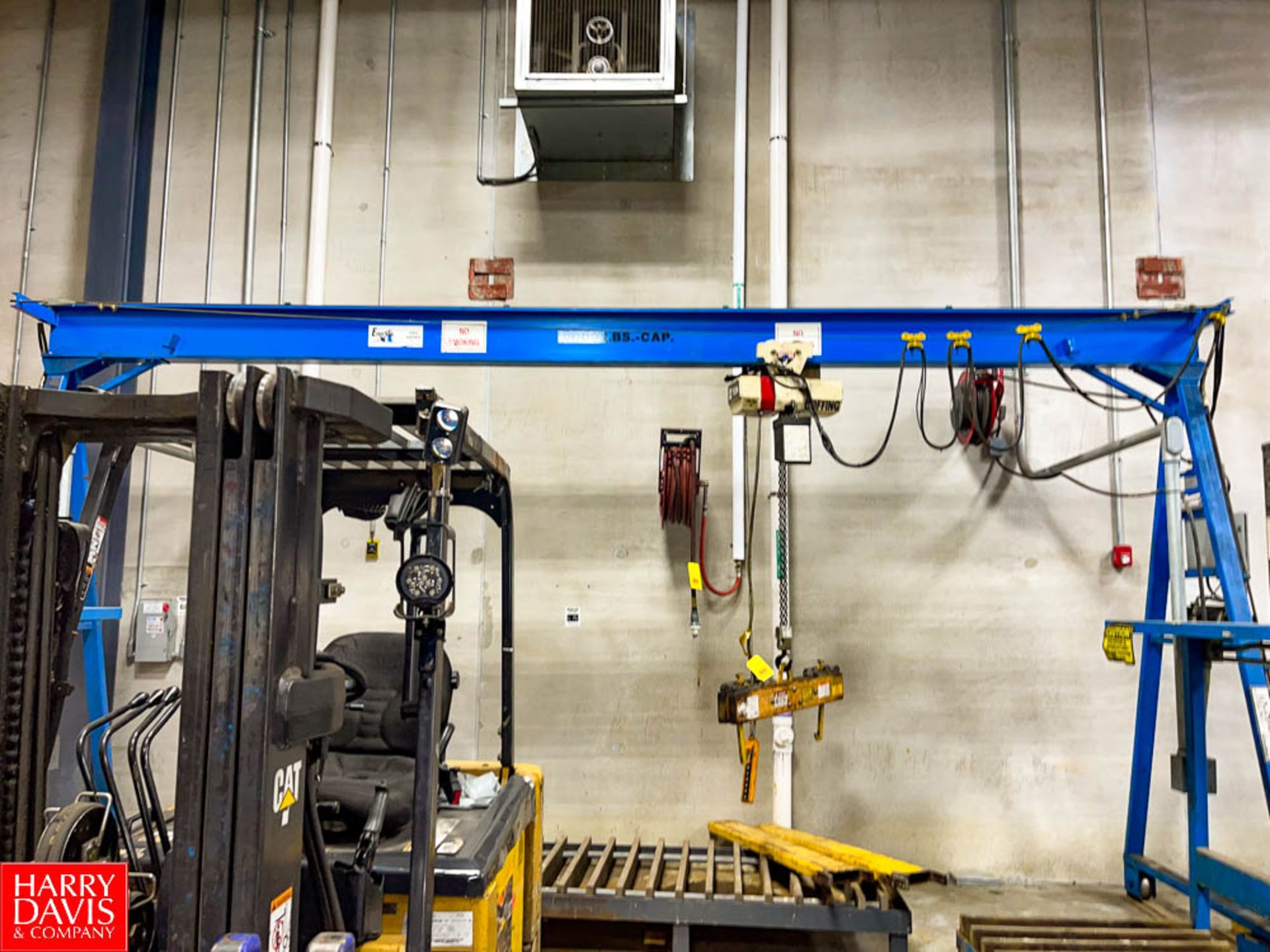 6,000lb Zap a Frame Hoist with Coffing 2 ton Hydraulic Hoist Rigging Fee: $ 200