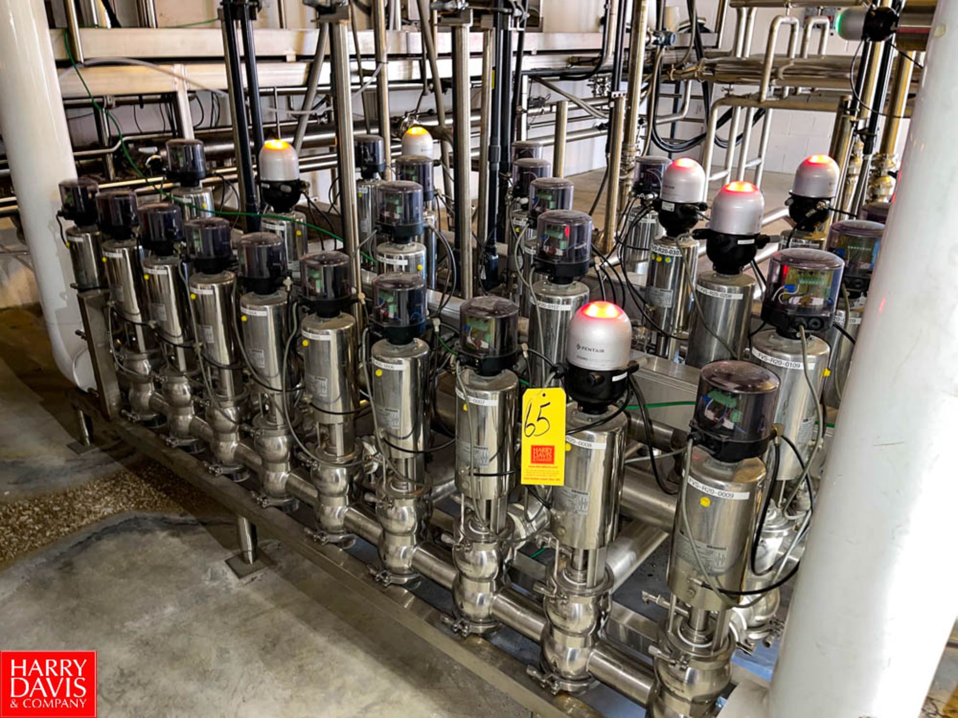 Sudmo 3"" Skid Mounted 3 way S/S Air Valves with Control Tops and Solenoids Rigging Fee: $ 1500