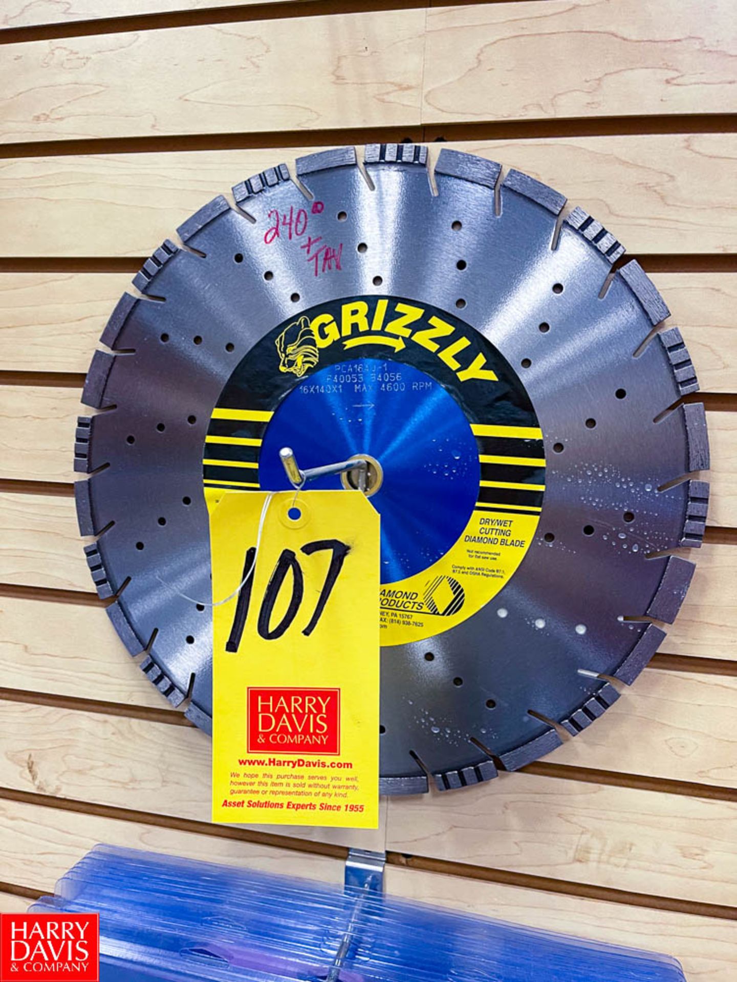 New Grizzly 16 x 140 x 1 Dry/Wet Diamond Cutting Blade