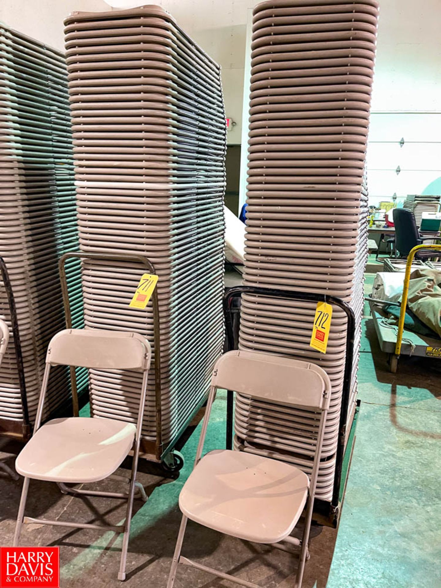 Folding Chairs with Cart