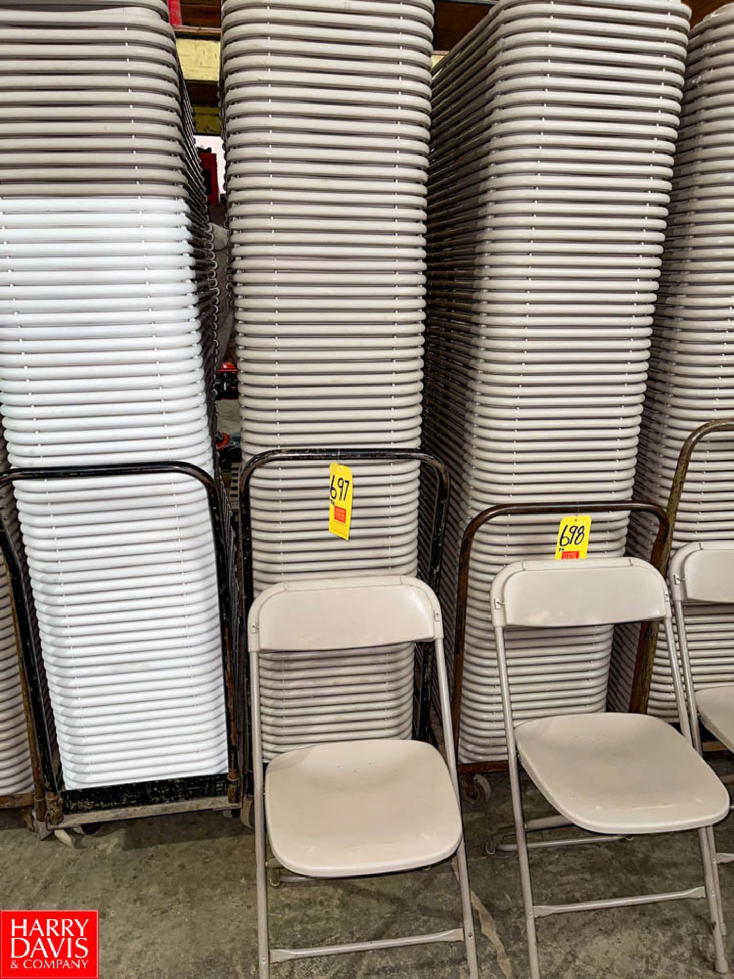 Folding Chairs with Cart