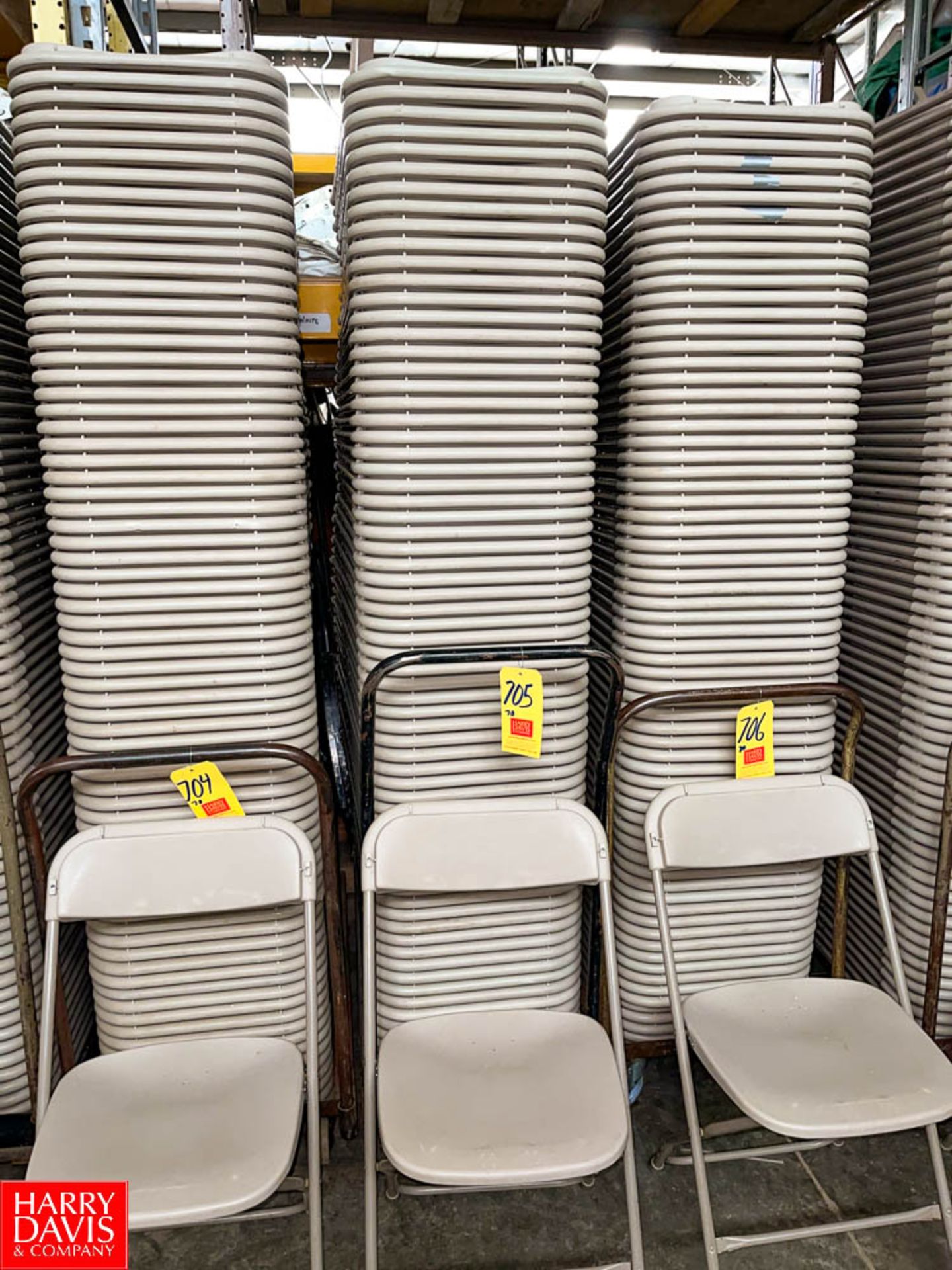 Folding Chairs with Cart