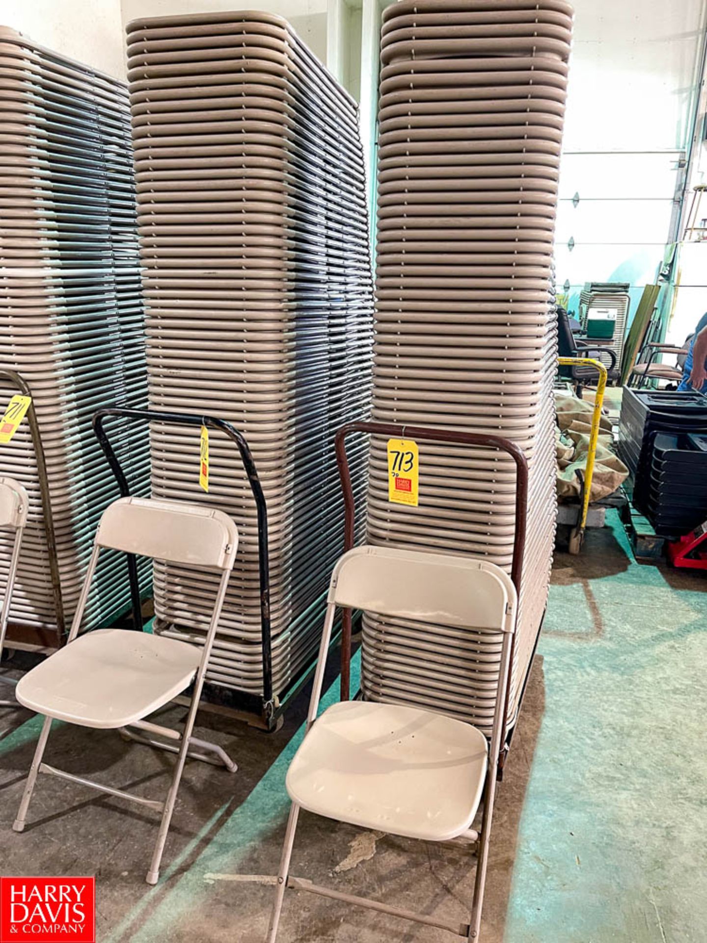 Folding Chairs with Cart