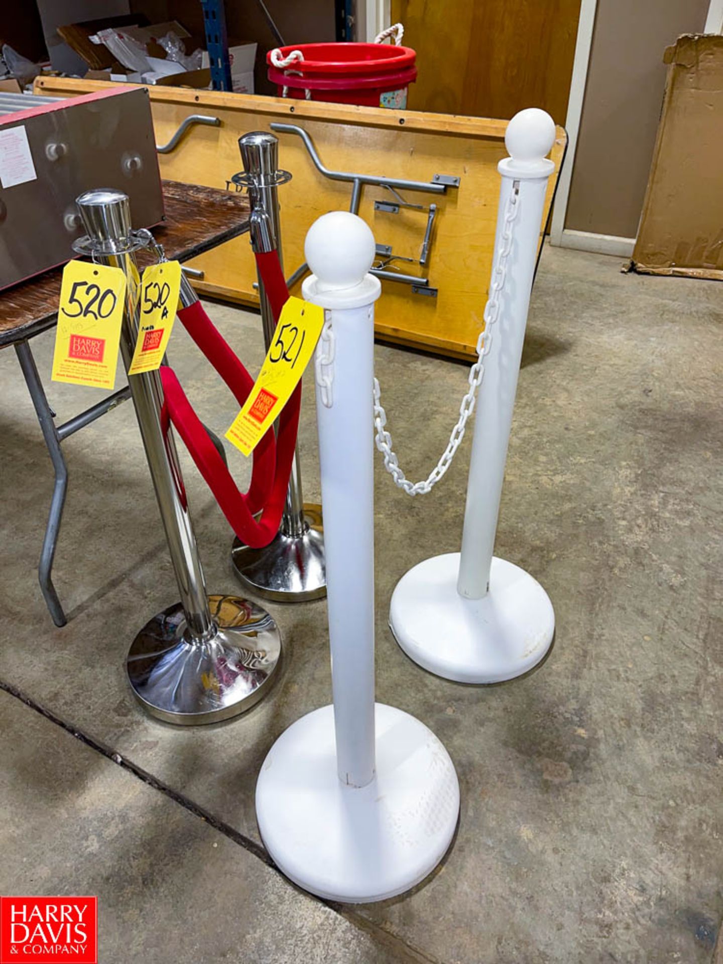 Palastic Stanchions with Chair