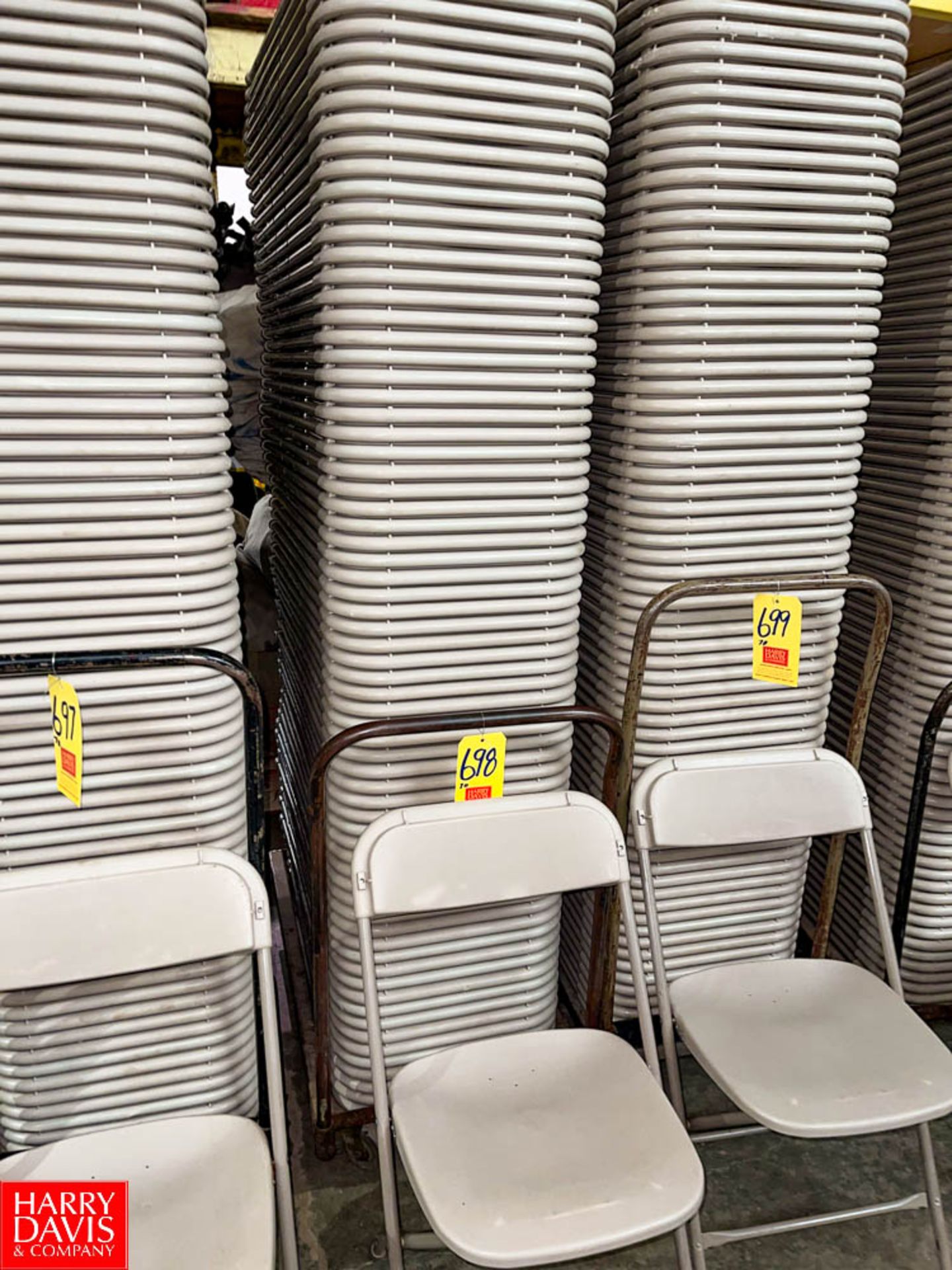 Folding Chairs with Cart