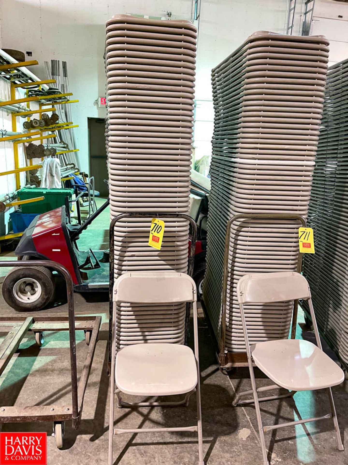 Folding Chairs with Cart