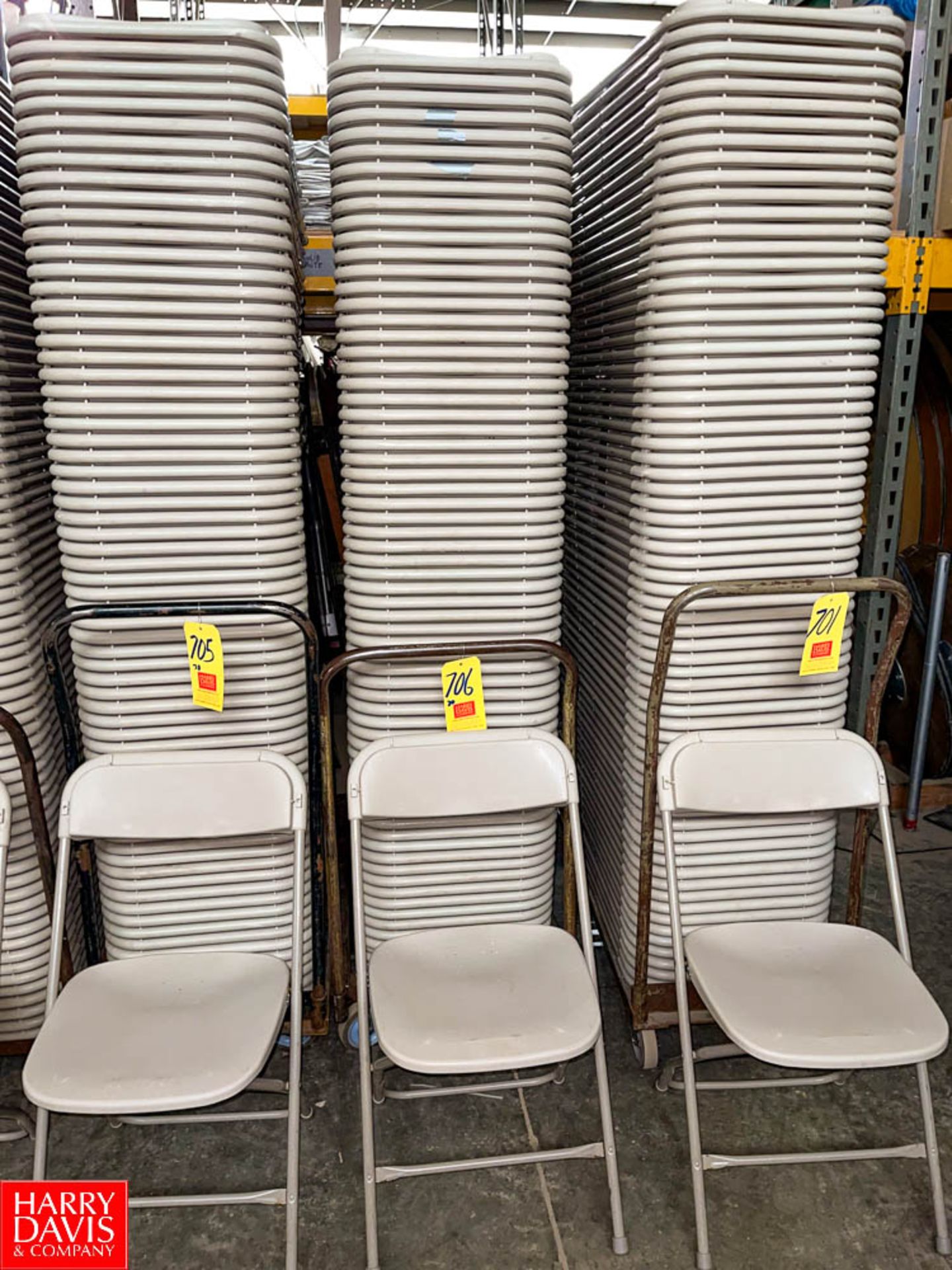 Folding Chairs with Cart