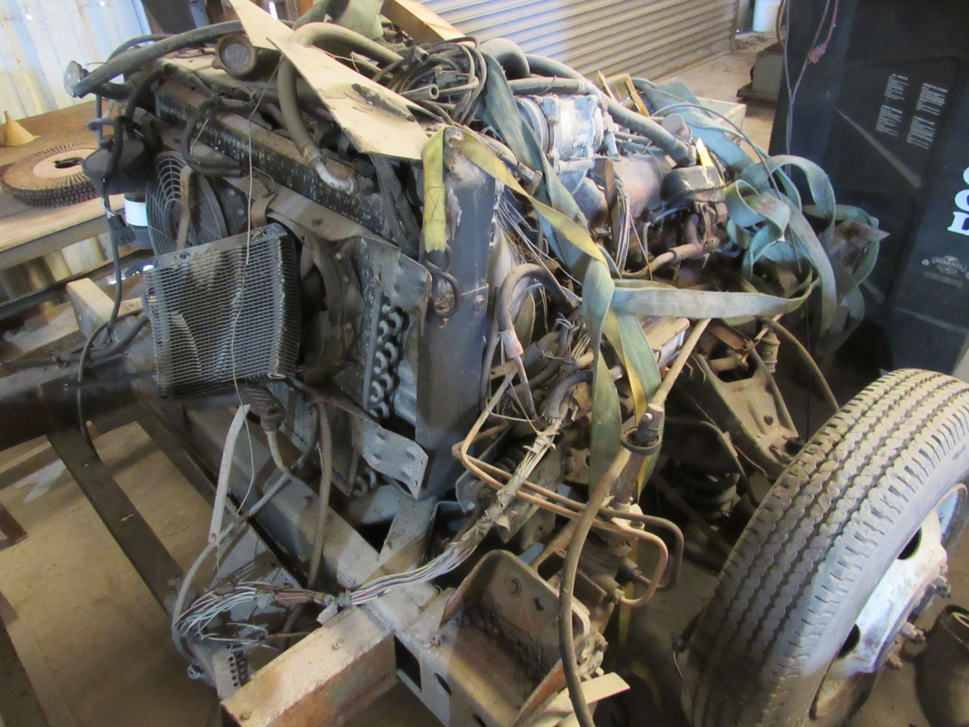 V8 Motor & Transmission on Frame - Image 6 of 8