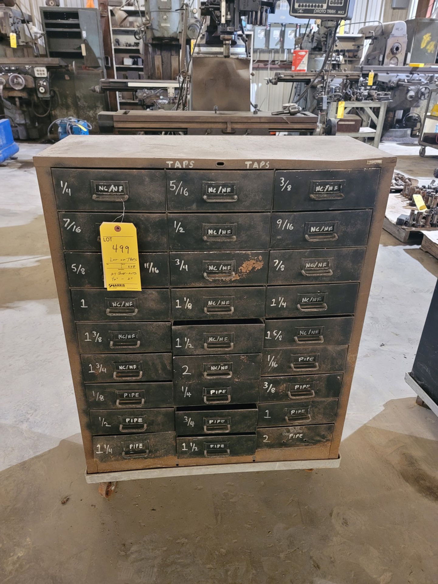 Multi-Drawer Cabinet with 27 Pull-outs, Taps from 1/4" to 2"