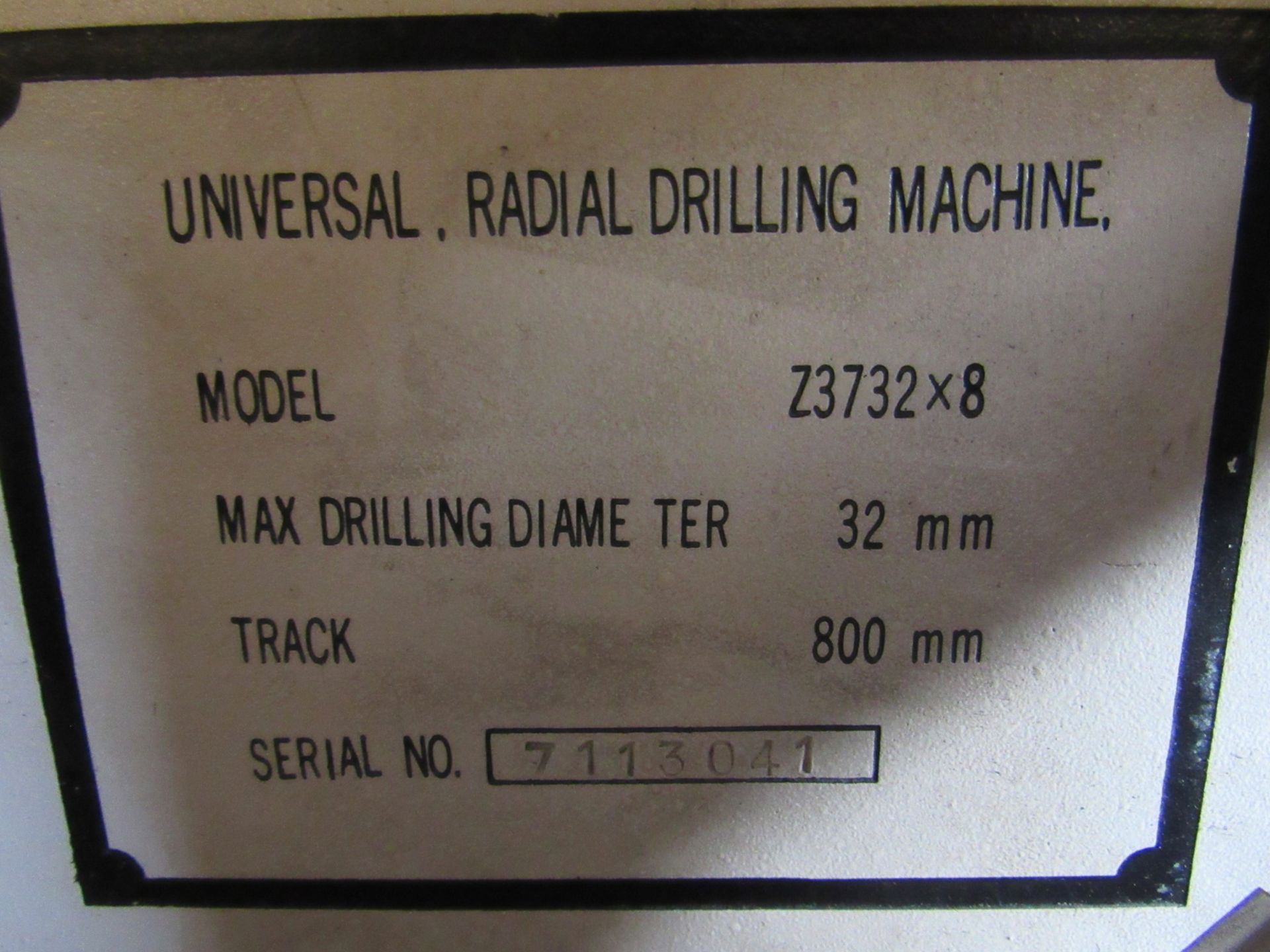 Universal Model-23732X8 Radial Arm Drill - Image 4 of 7