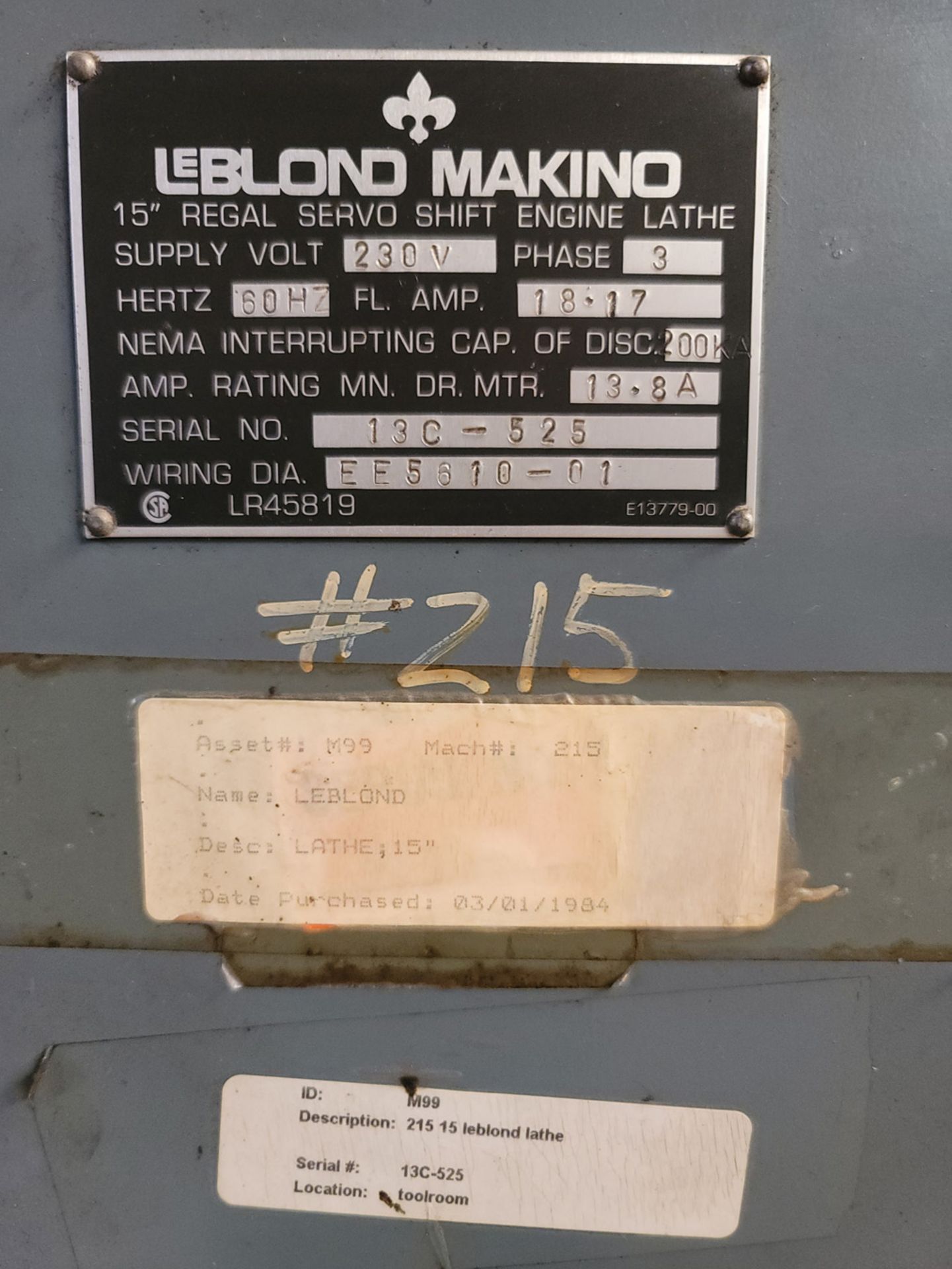 15" x 50" LeBlond Makino Engine Lathe - Image 10 of 13