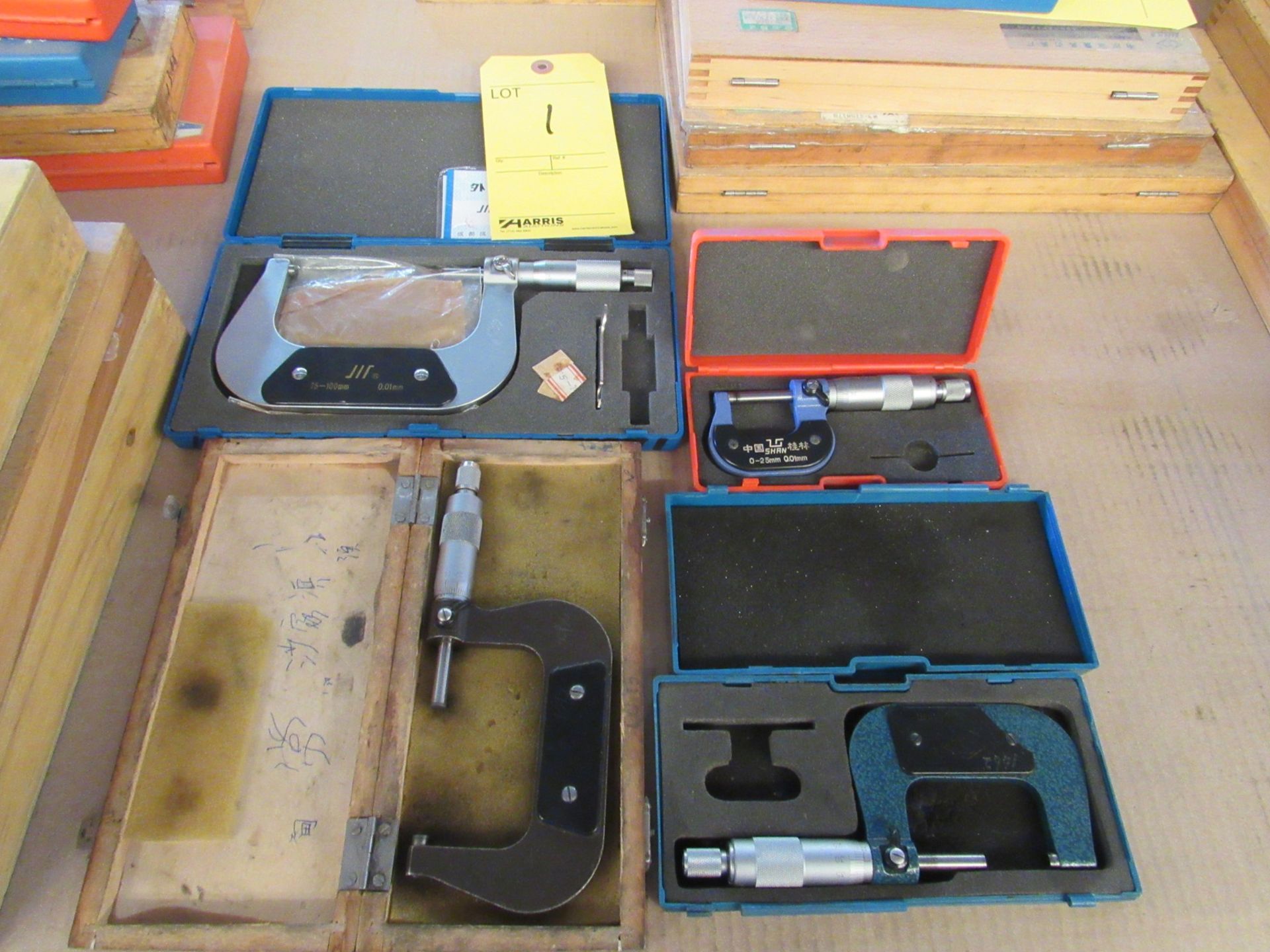 Lot of 4 O.D. Micrometers