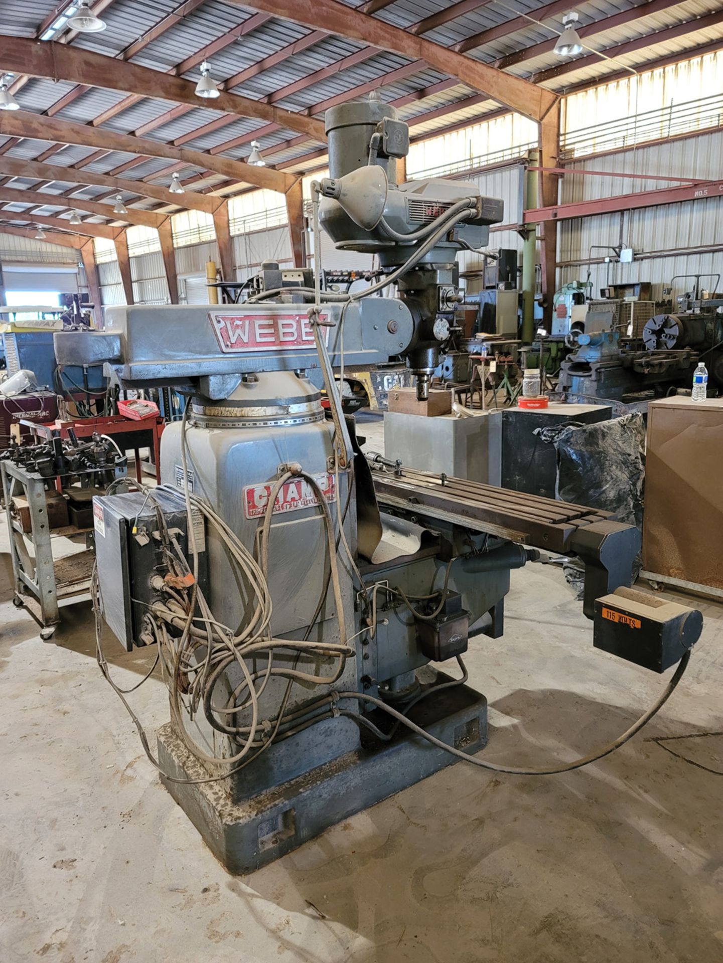 Webb 4VH Vertical Milling Machine with Proto Trak MX2 DRO - Image 7 of 11