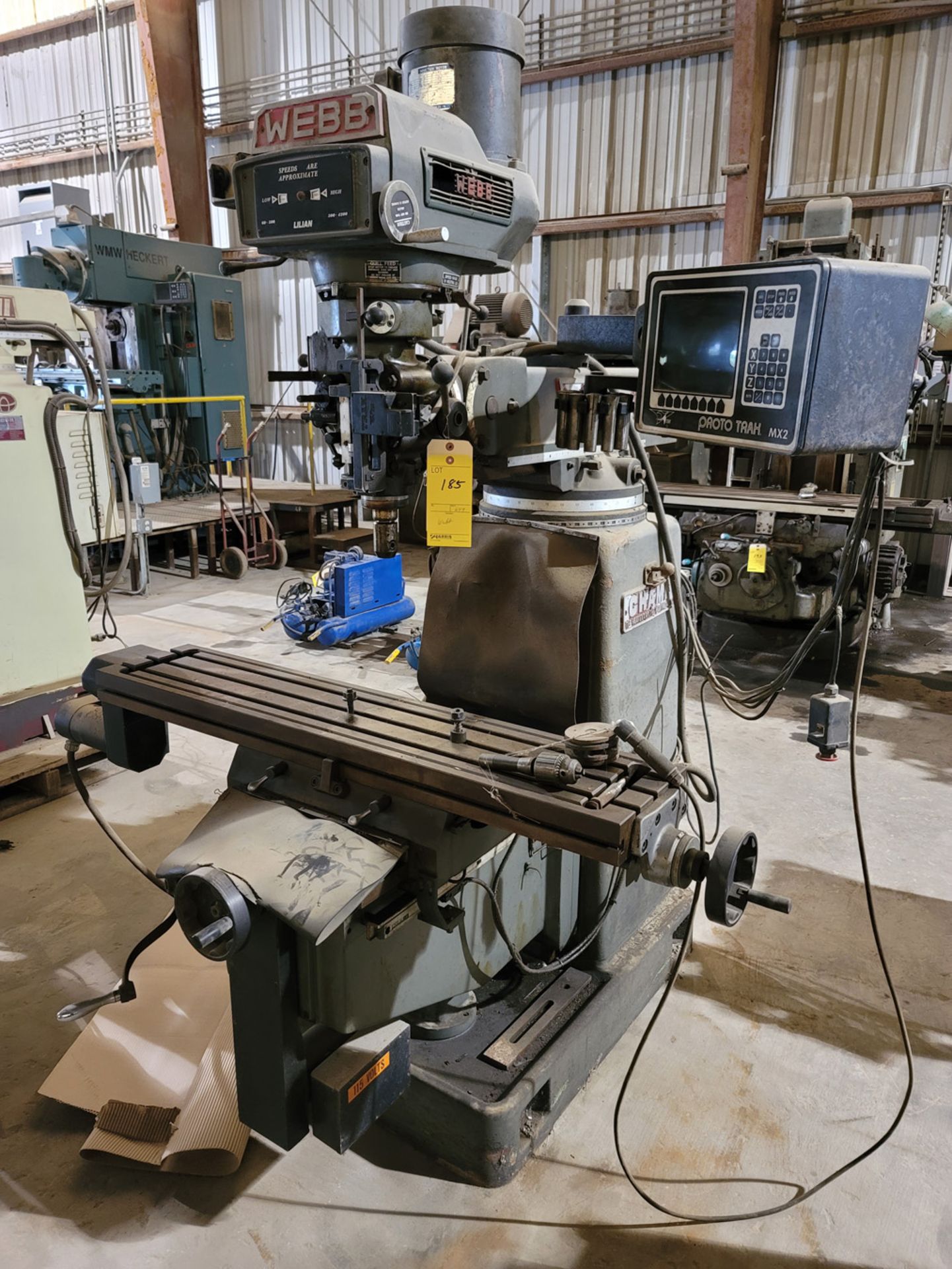 Webb 4VH Vertical Milling Machine with Proto Trak MX2 DRO