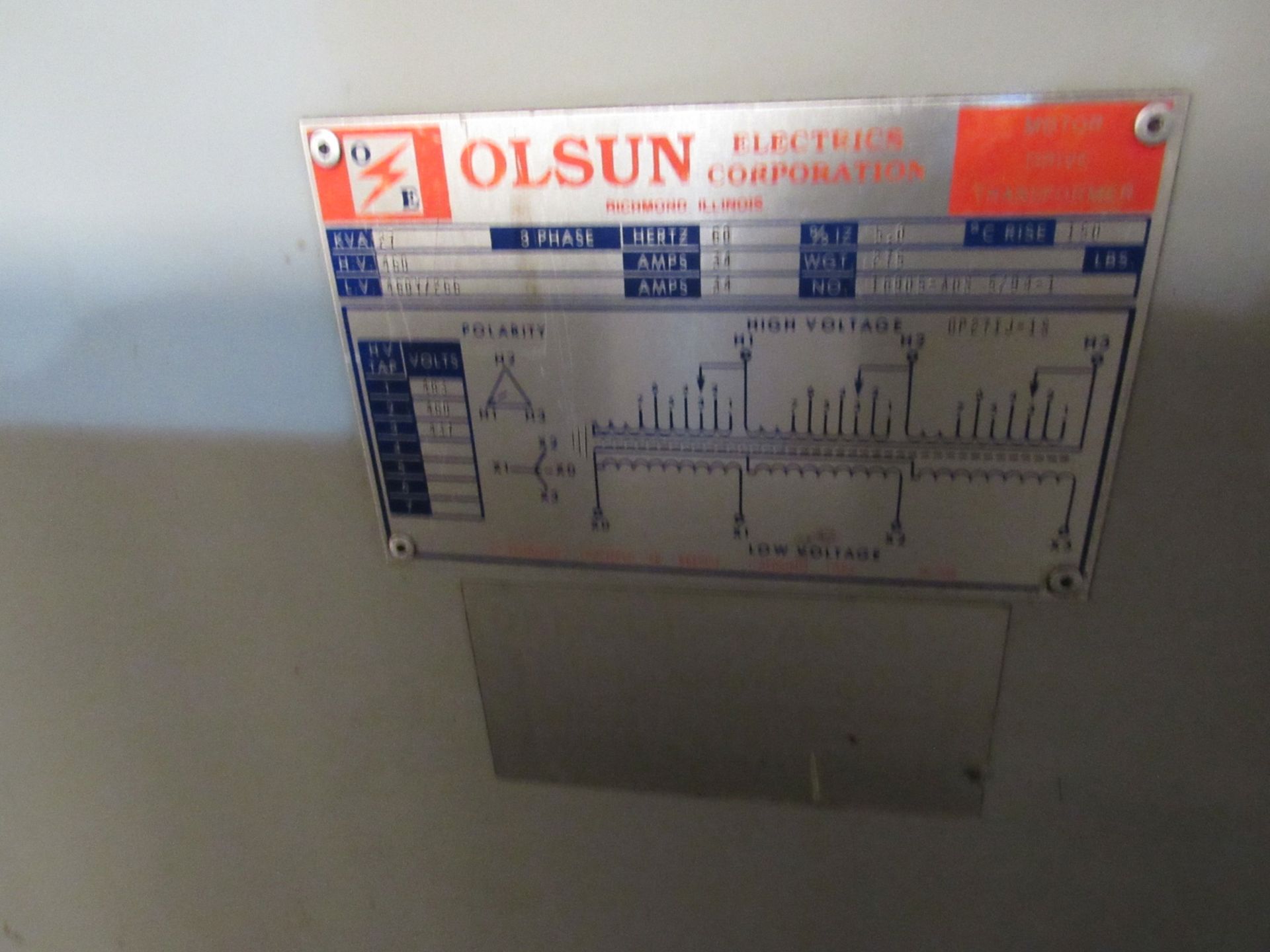 27KVA Olsun Transformer - Image 3 of 3