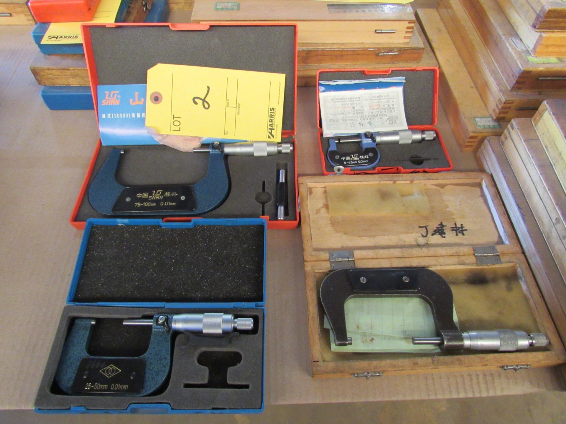 Lot of 4 O.D. Micrometers