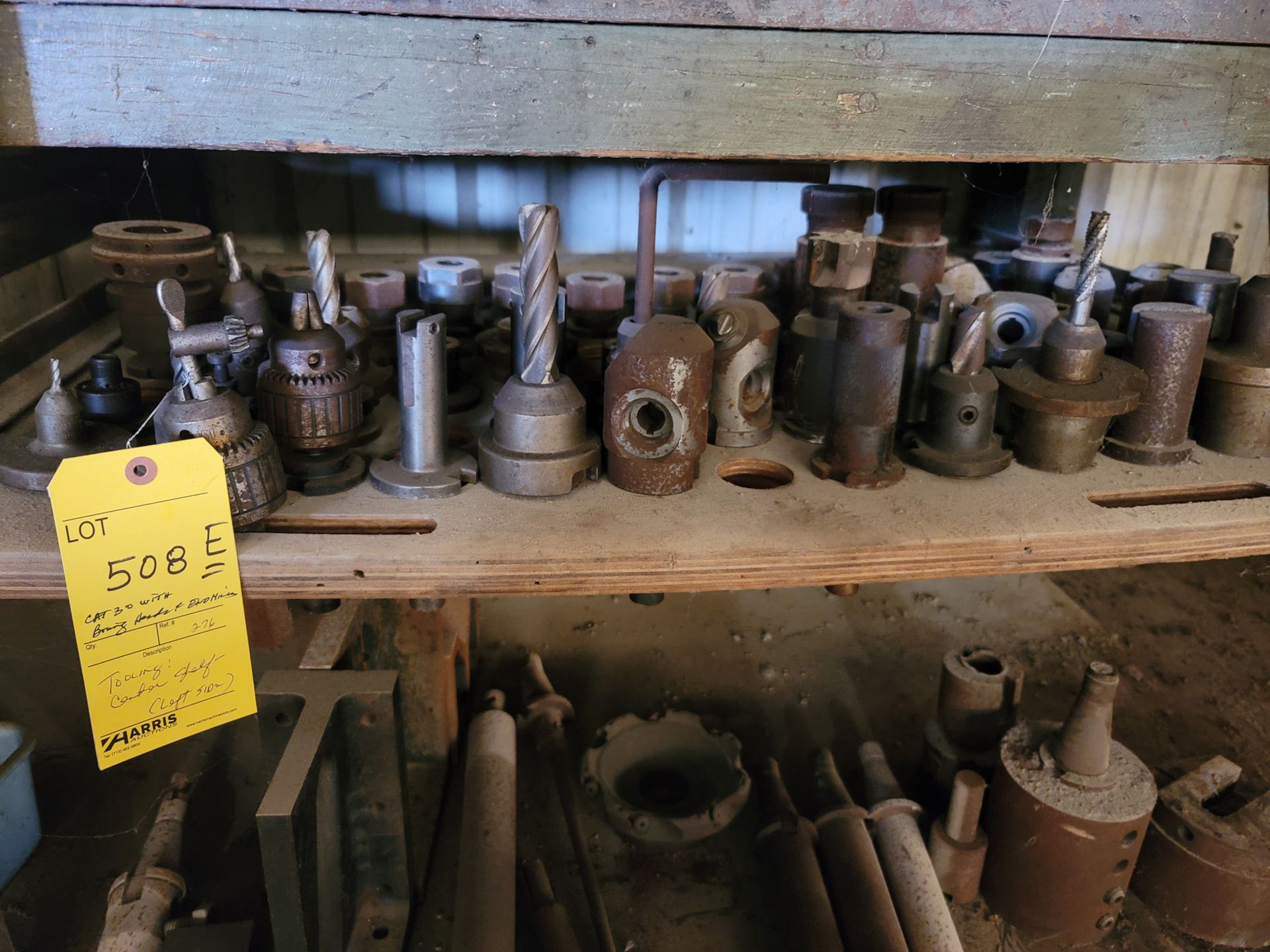 Lot: Cat 30 Tool Holders and Boring Heads Tooling, (Center Shelf - Left Side)