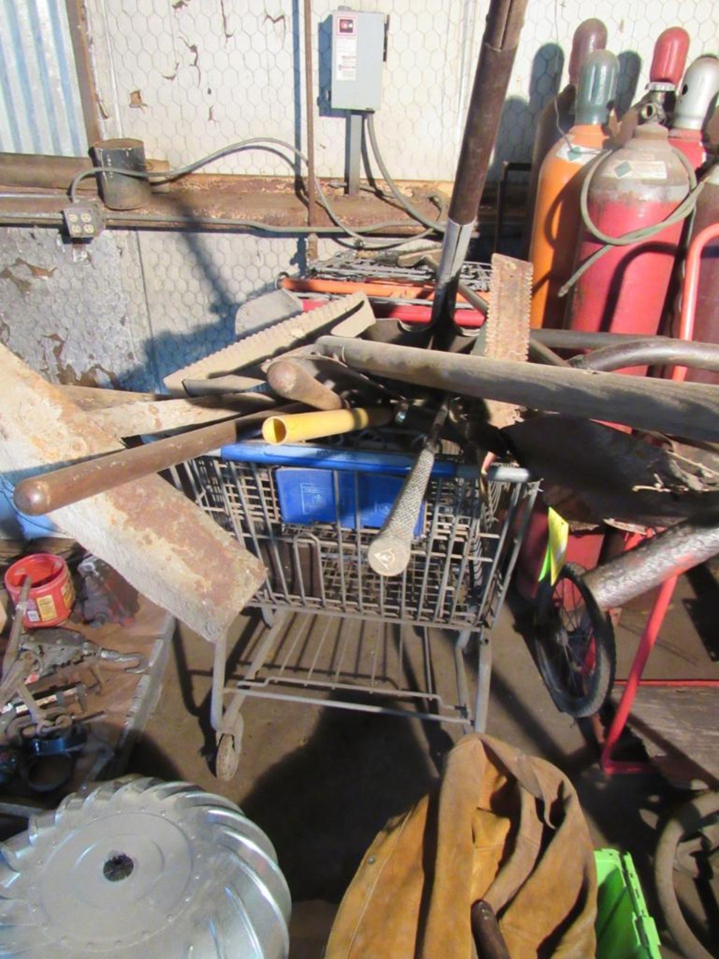 Lot: (4) Shopping Carts with Garden Tools