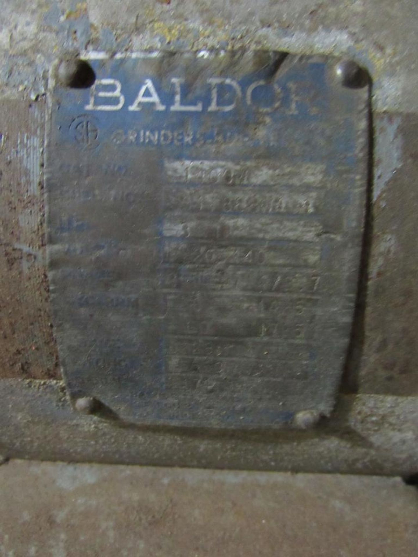 Baldor Double-Ended Bench Grinder on Pedestal Stand - Image 5 of 5