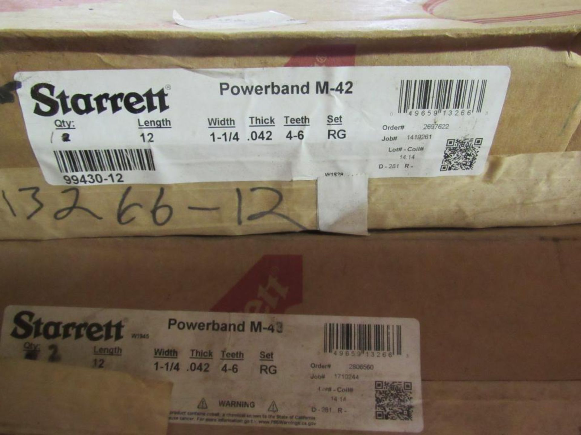 Lot of 2 Boxes: Starret Bandsaw Blades, Powerband M42 - Image 3 of 3
