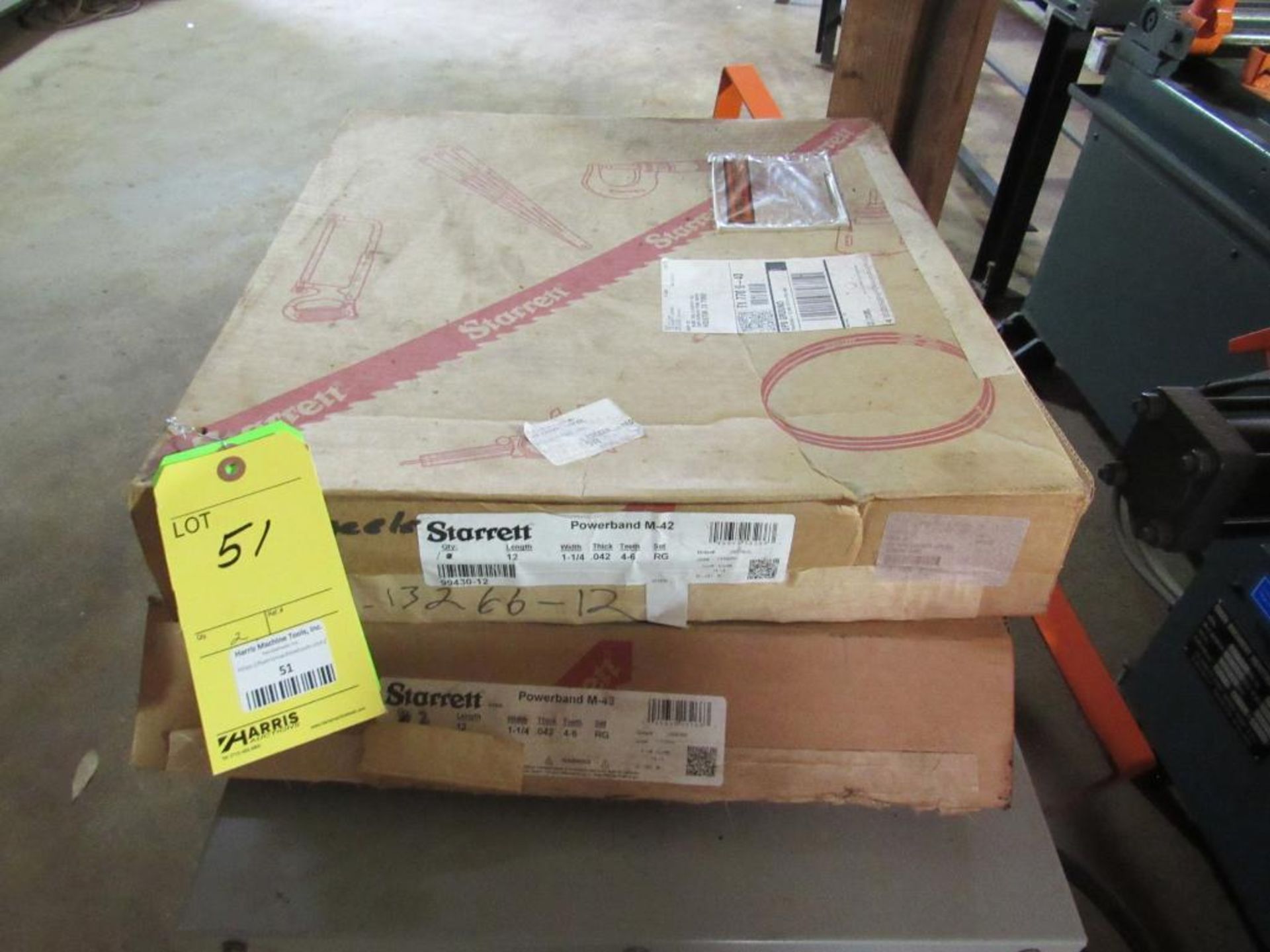 Lot of 2 Boxes: Starret Bandsaw Blades, Powerband M42