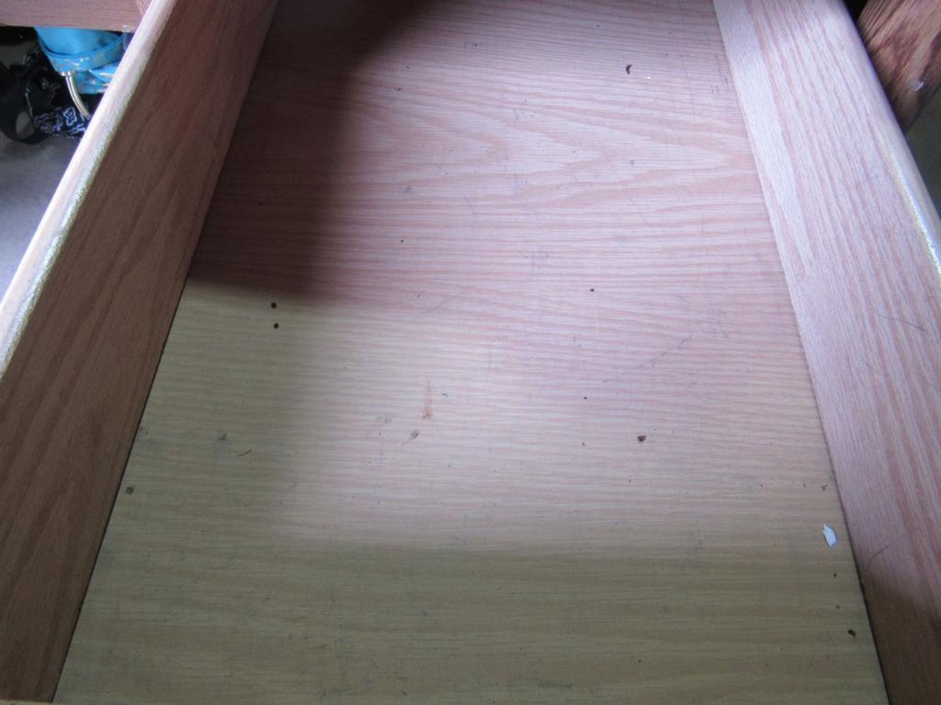 Wood Desk 4 drawer: 60" L x 30" W x 30" H - Image 5 of 6
