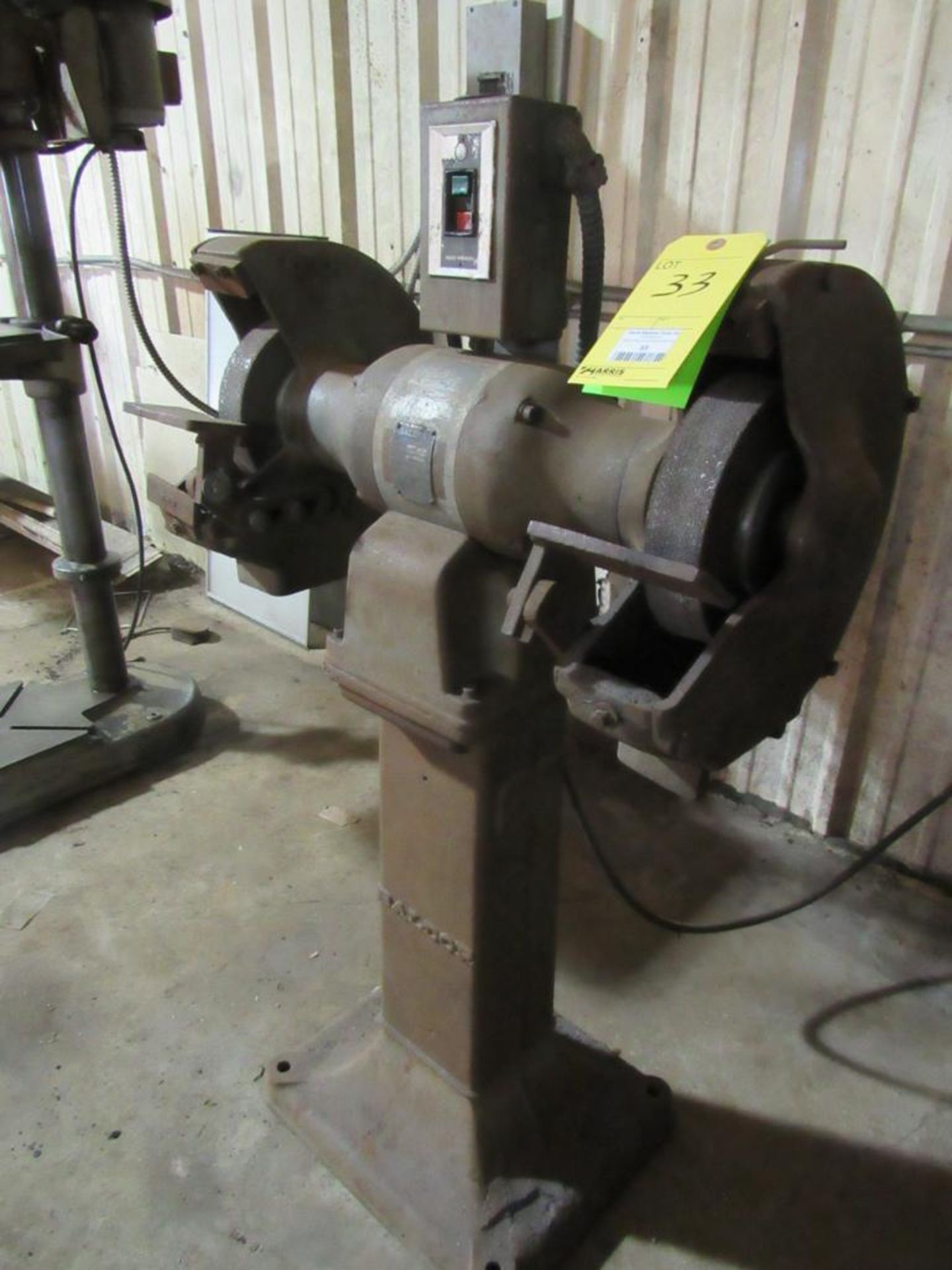 Baldor Double-Ended Bench Grinder on Pedestal Stand - Image 2 of 5