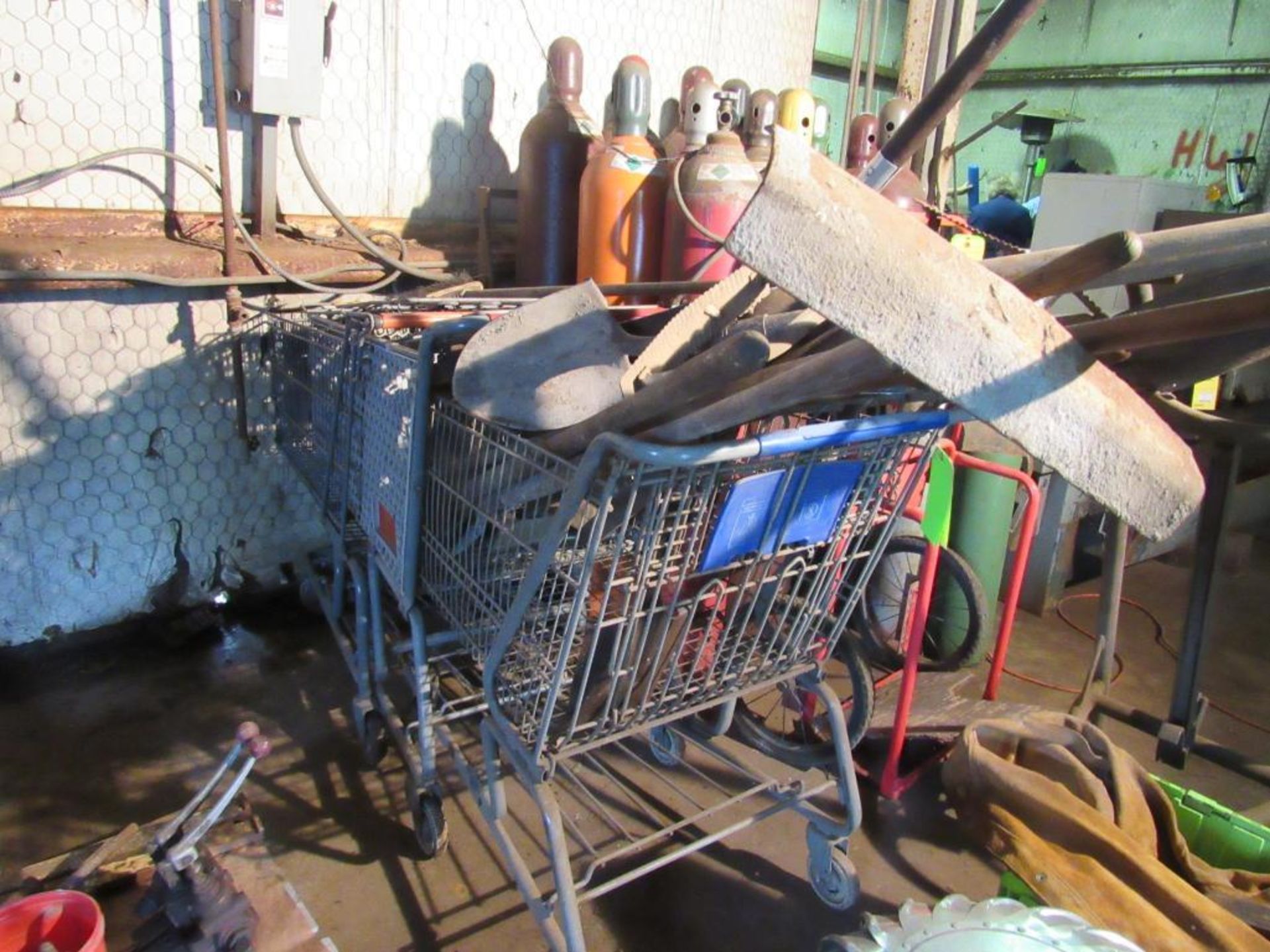 Lot: (4) Shopping Carts with Garden Tools - Image 2 of 2