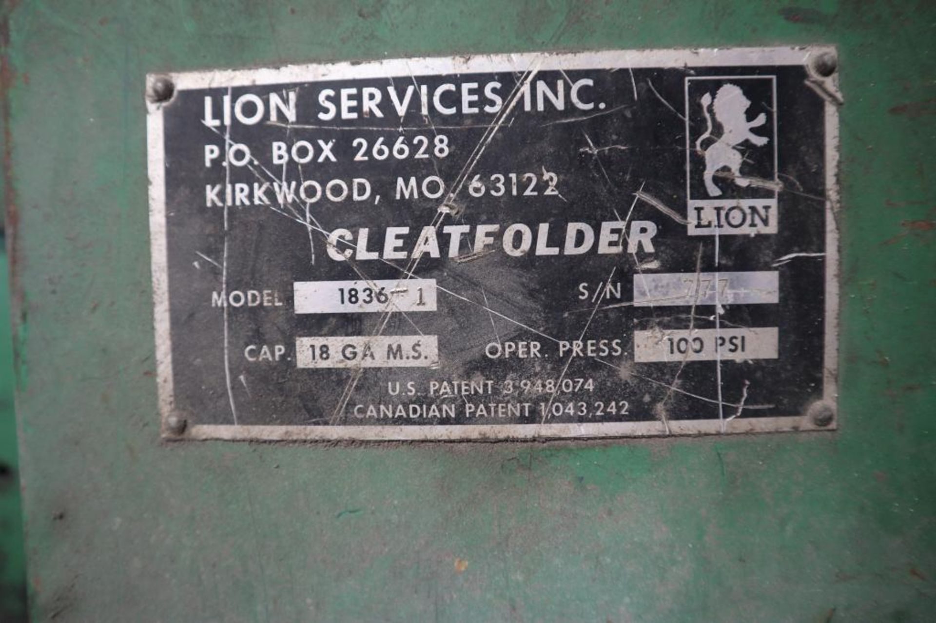 18 Ga. Lion Services Model 1836-1 Cleatfolder - Image 5 of 5