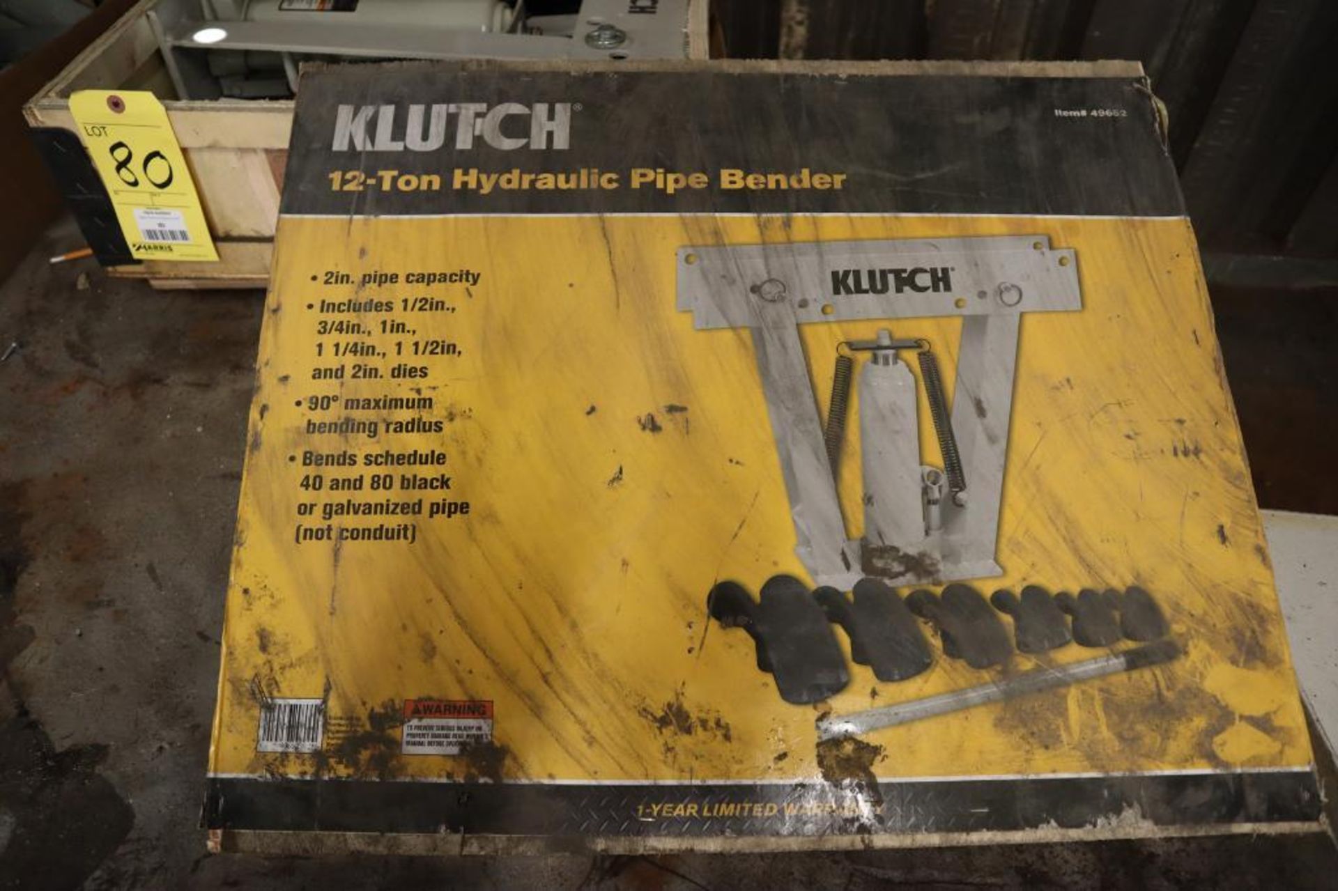 Klutch 12 Ton Hydraulic Pipe Bender (New in Box)