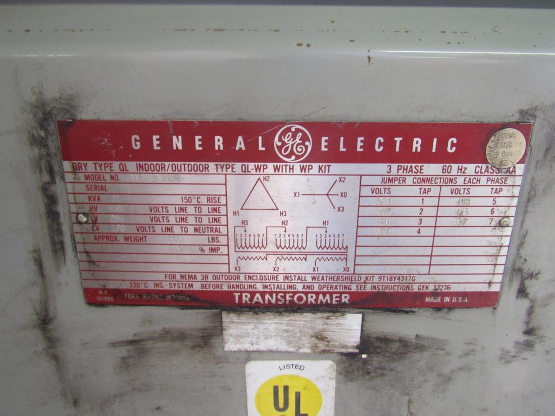 General Electric Transformer - Image 3 of 3