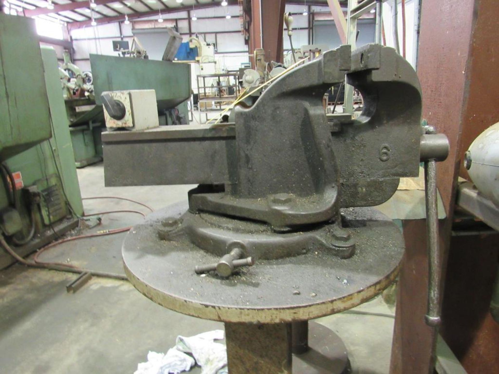 Yuasa No. 60 Vise on Pedestal, 6" wide, 8" opening, 30" Pedestal - Image 4 of 4