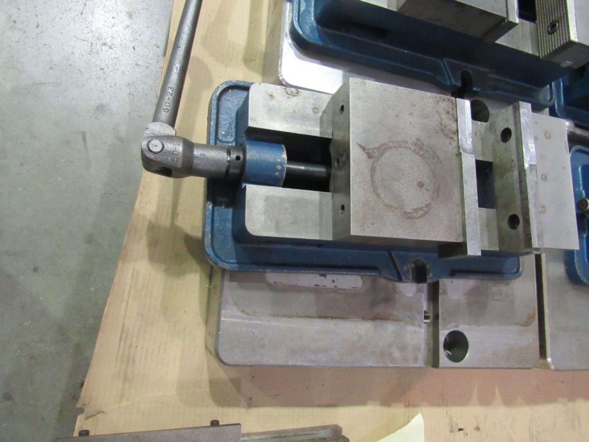 6" Vise with 16-3/4" L x 12-1/2" W x 3-1/2" T Risers - Image 3 of 3