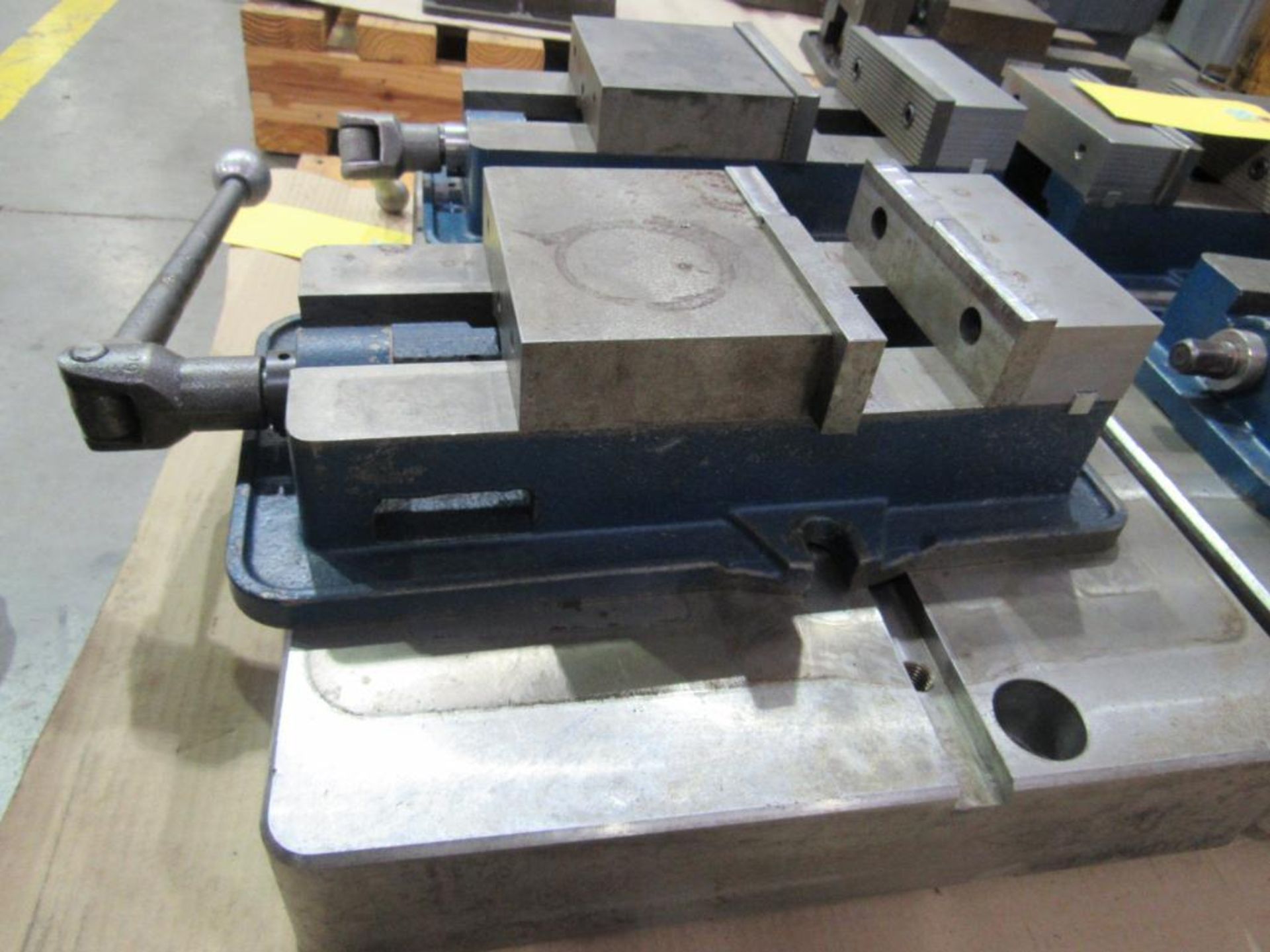 6" Vise with 16-3/4" L x 12-1/2" W x 3-1/2" T Risers - Image 2 of 3