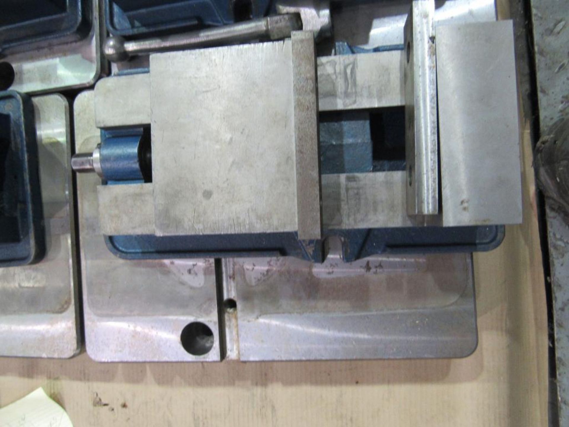 6" Vise with 16-3/4" L x 12-1/2" W x 3-1/2" T Risers - Image 3 of 3