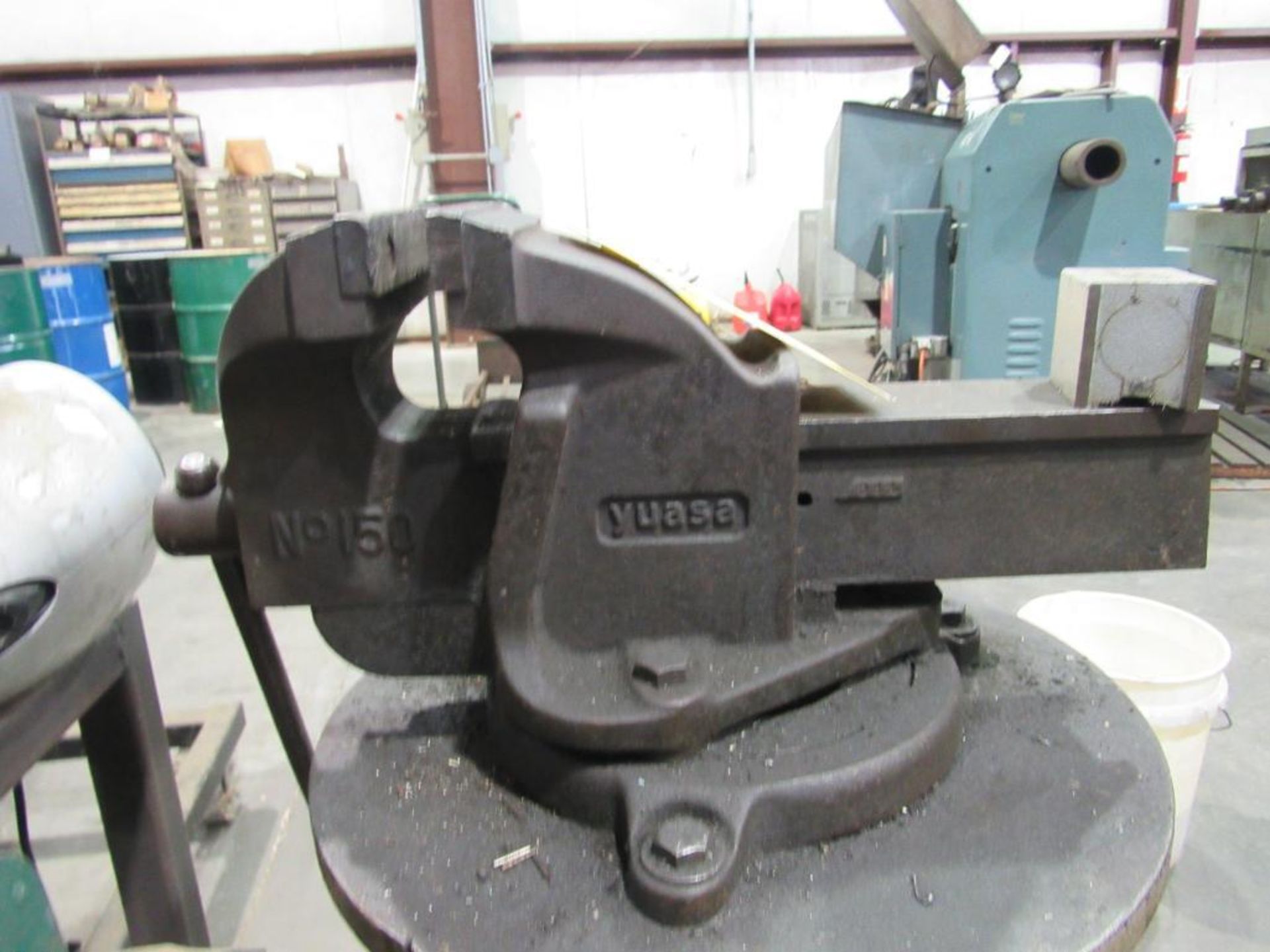 Yuasa No. 60 Vise on Pedestal, 6" wide, 8" opening, 30" Pedestal - Image 2 of 4